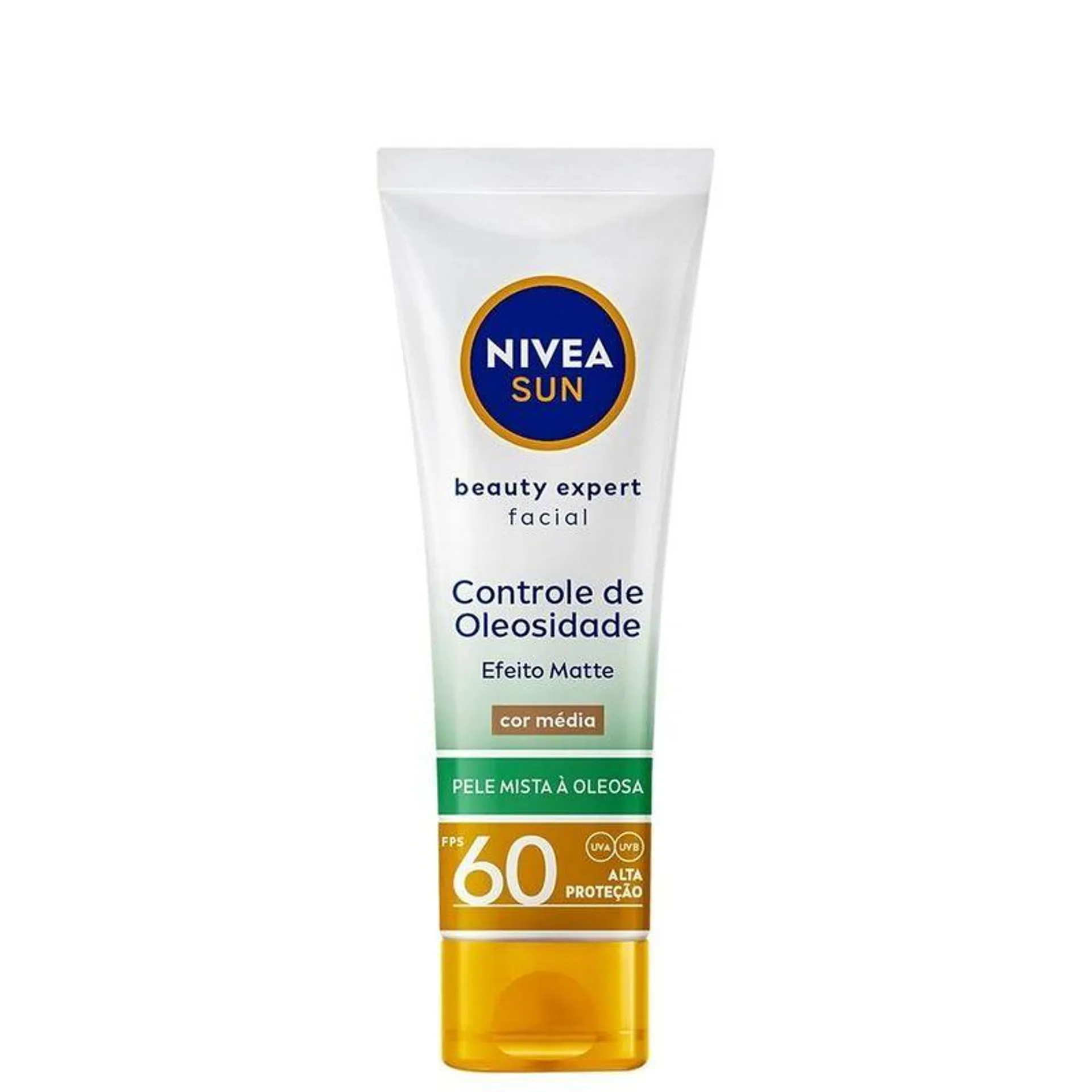 Protetor Solar Facial Nivea Sun Beauty Expert Controle de Oleosidade FPS60 Cor Média 50g