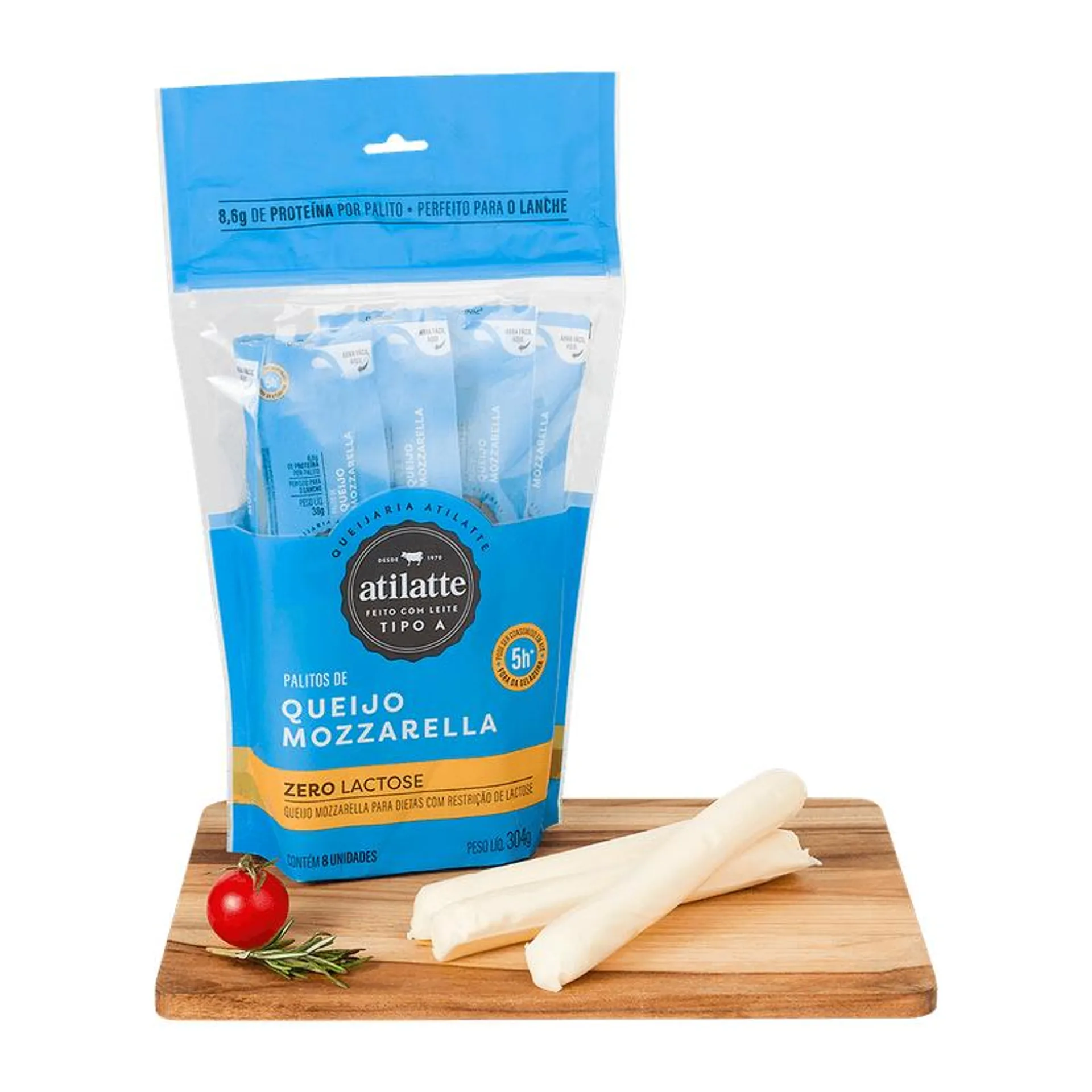 Palitos De Queijo Mozzarella Zero Lactose Atilatte 304 G