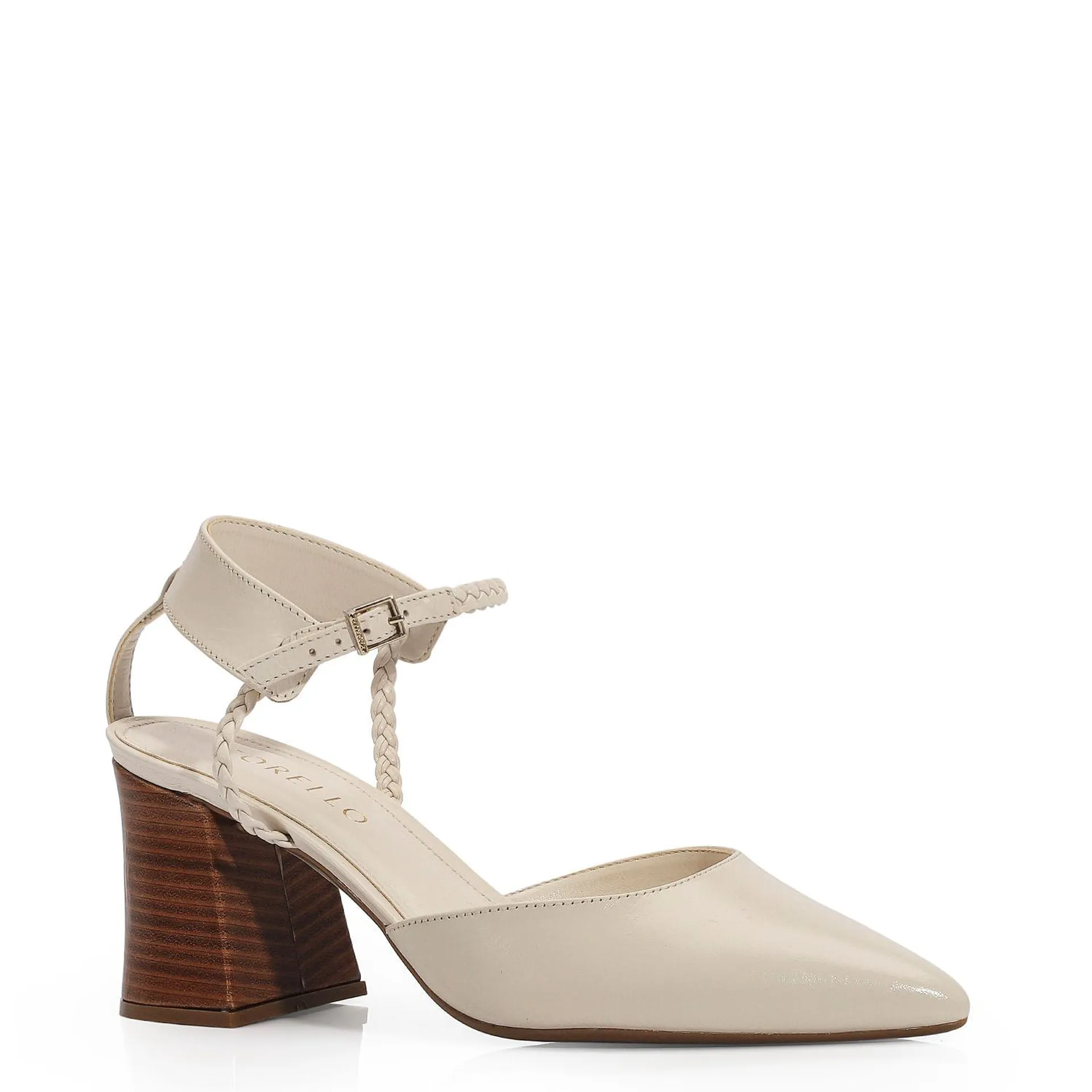 Scarpin Couro Off White