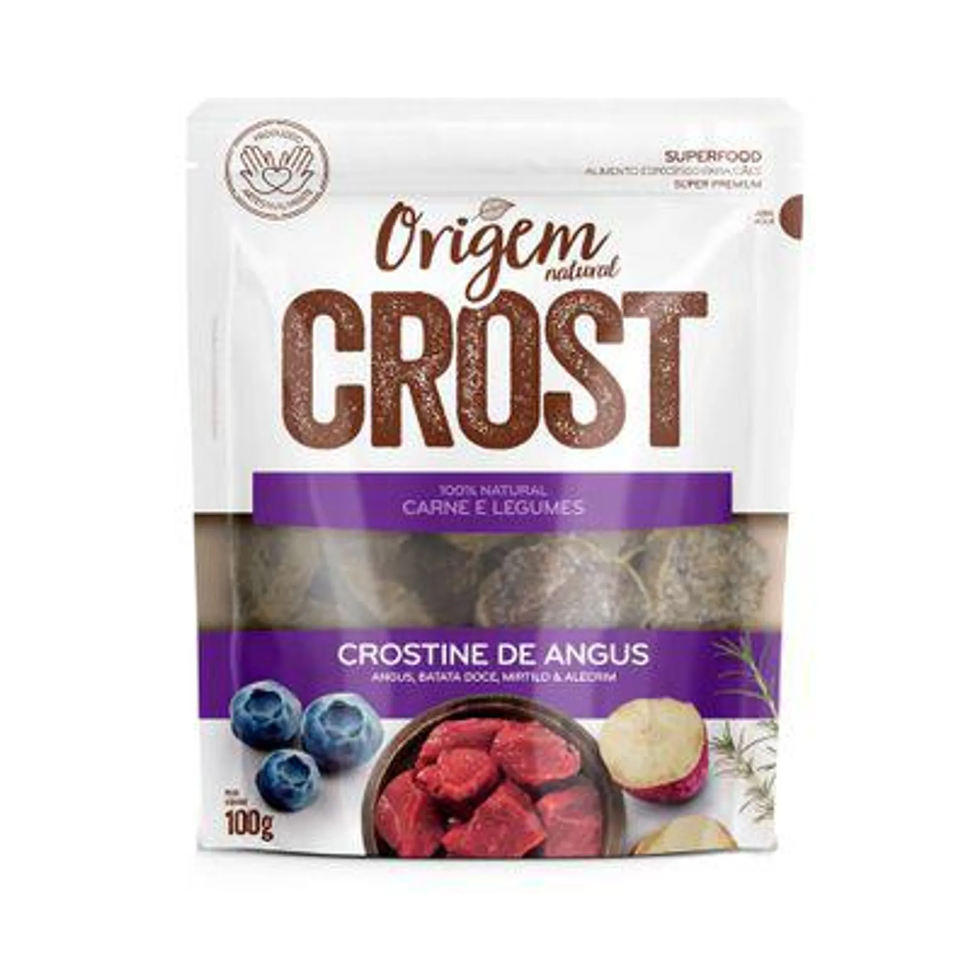 Petisco Cães Origem Natural Crost Crostine Angus 100 g