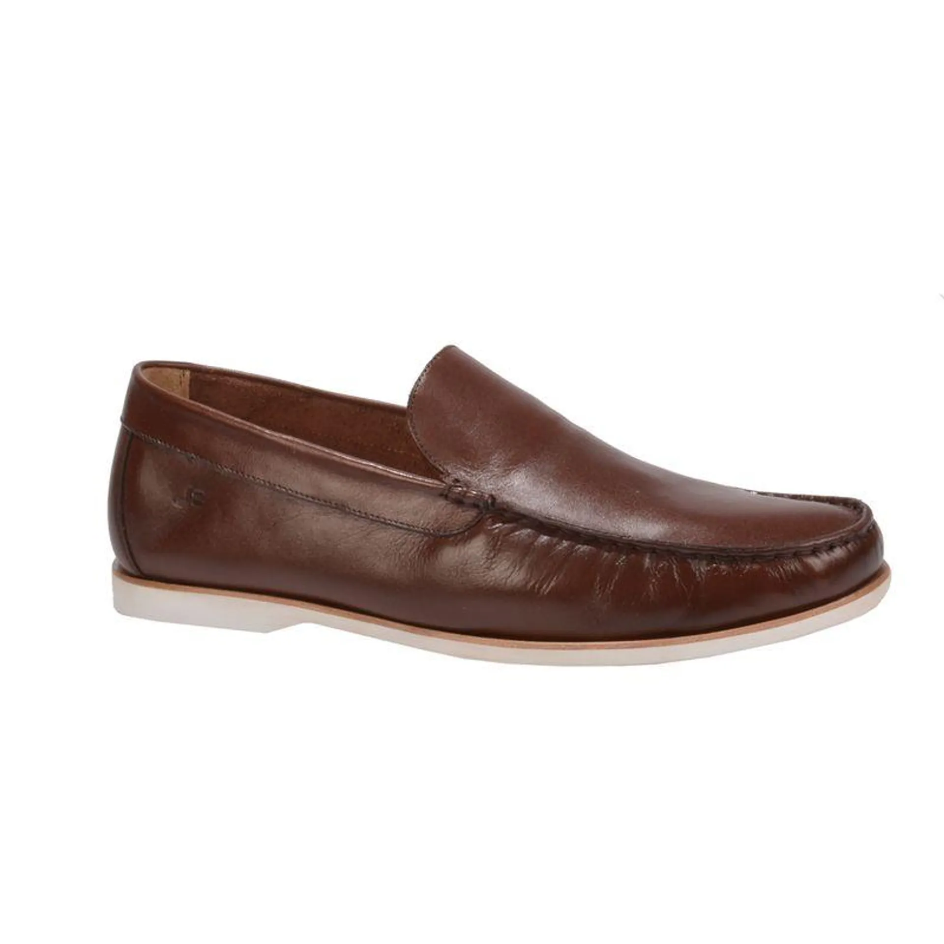 Sapato Slip On Masculino Marrom Couro