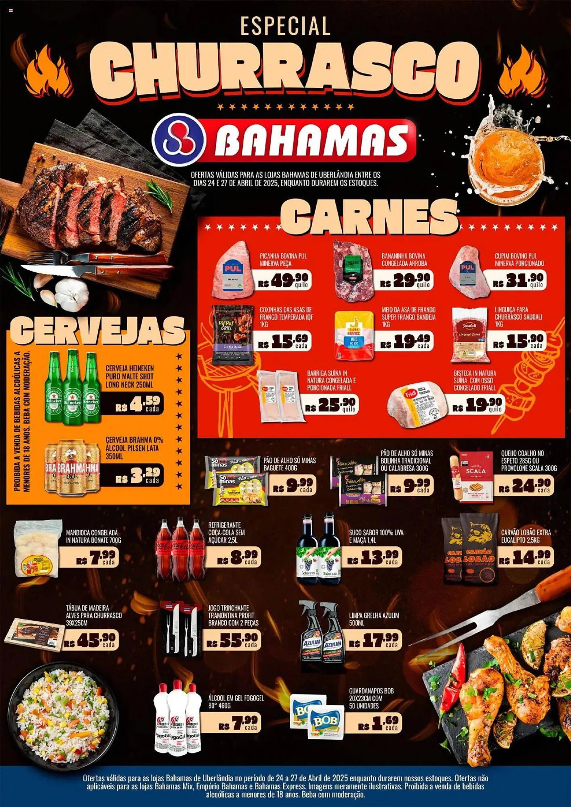 Encarte de Catálogo Bahamas Supermercados 24 de abril até 27 de abril 2025 - Pagina 1