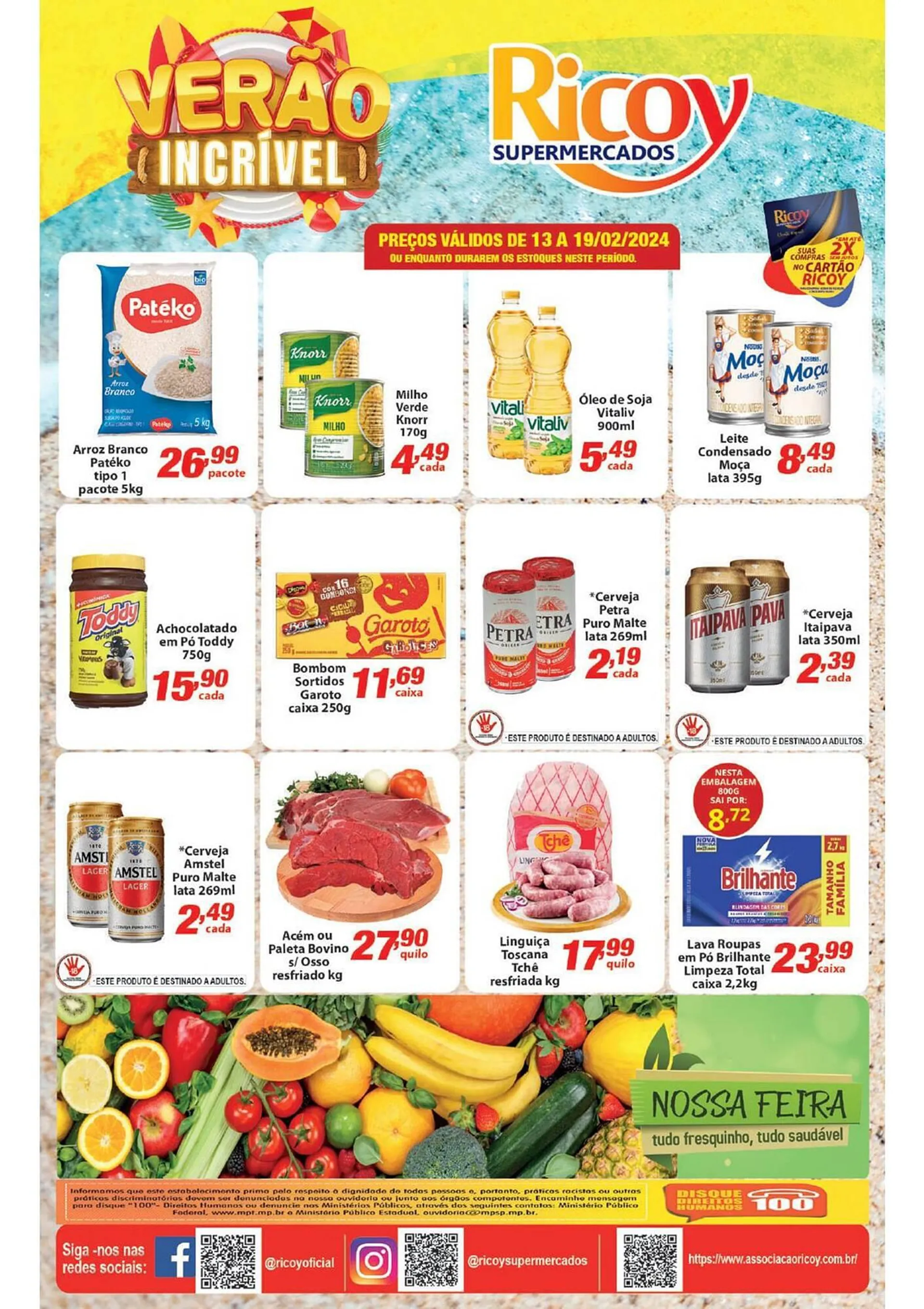 Encarte de Catálogo Ricoy Supermercados 15 de fevereiro até 19 de fevereiro 2024 - Pagina 
