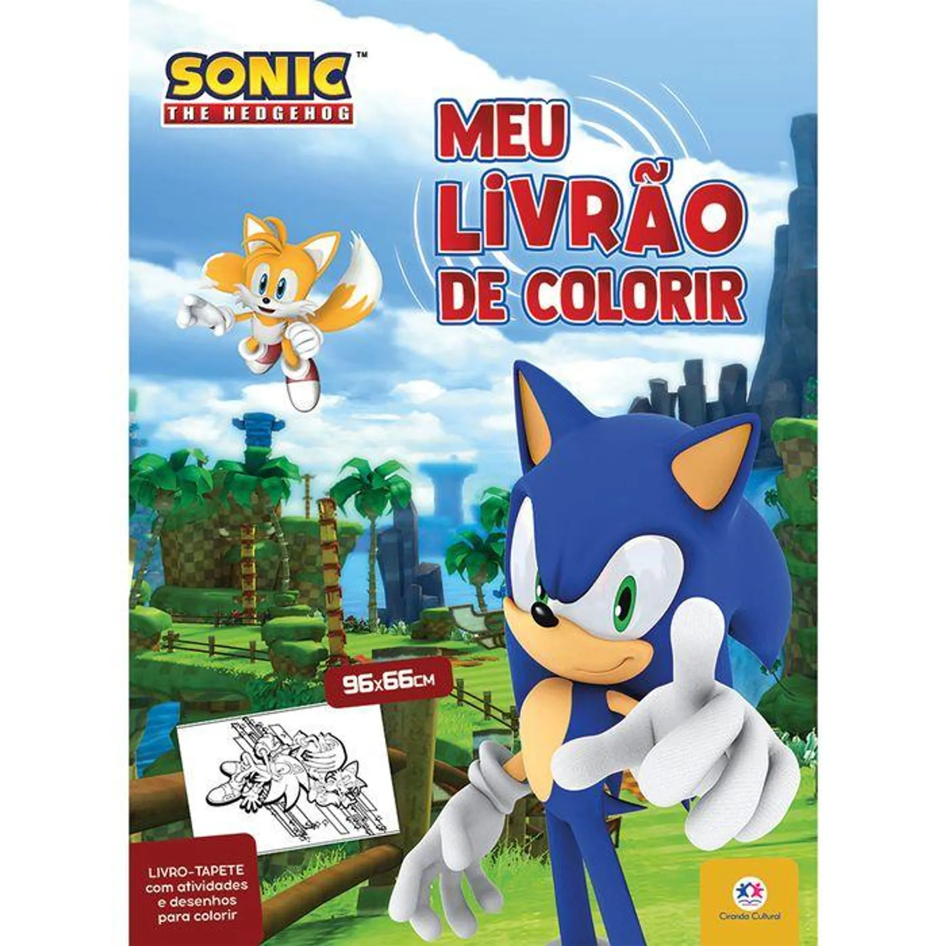 Livro tapete Sonic - Meu livrão de colorir Editora: Ciranda Cultural