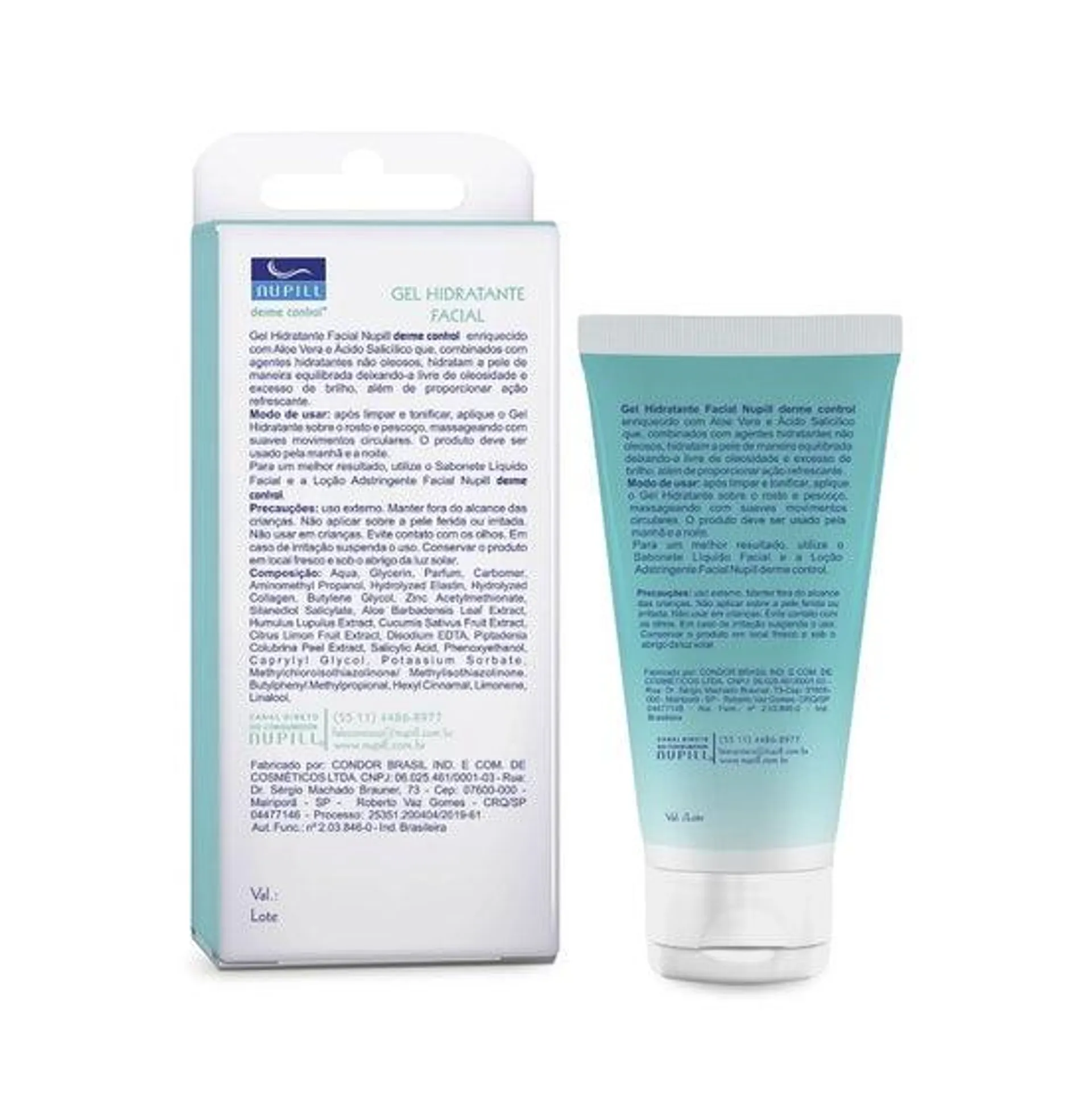Gel Hidratante Facial Nupill Derme Control 50g
