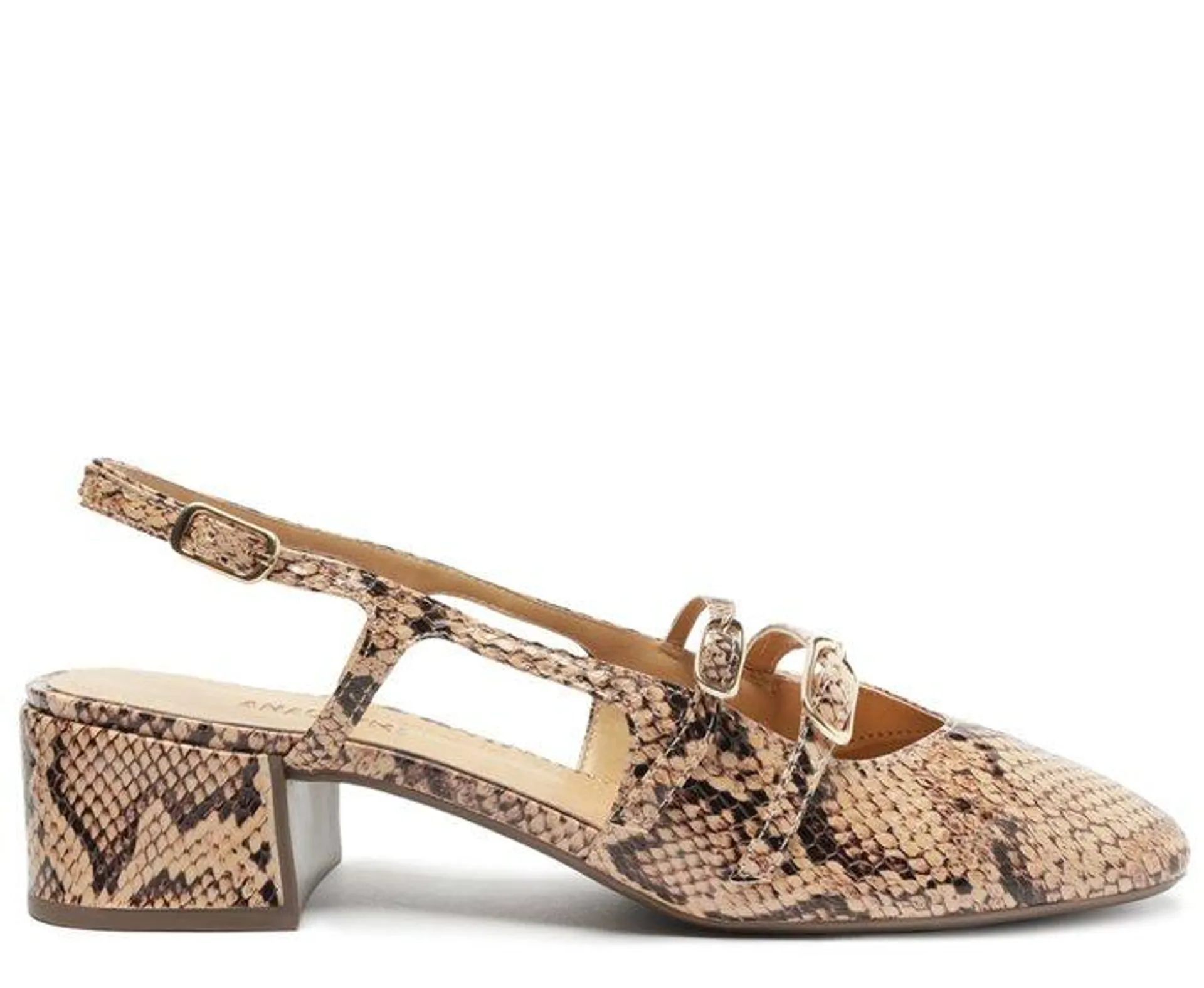 Sapatilha Boneca Slingback Milena Snake Animal Print