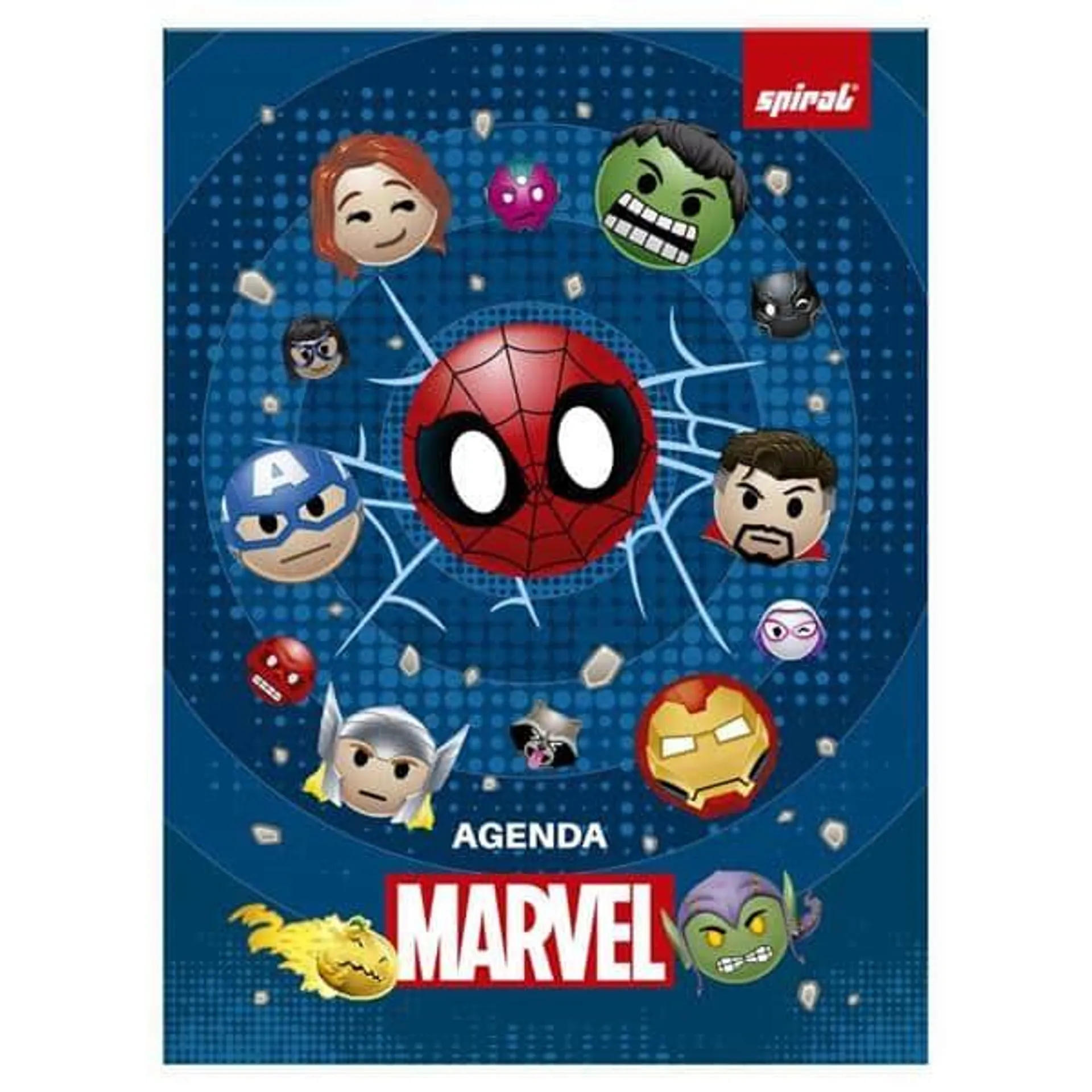 Agenda Permanente Marvel Emoji Spiral - PT 1 UN