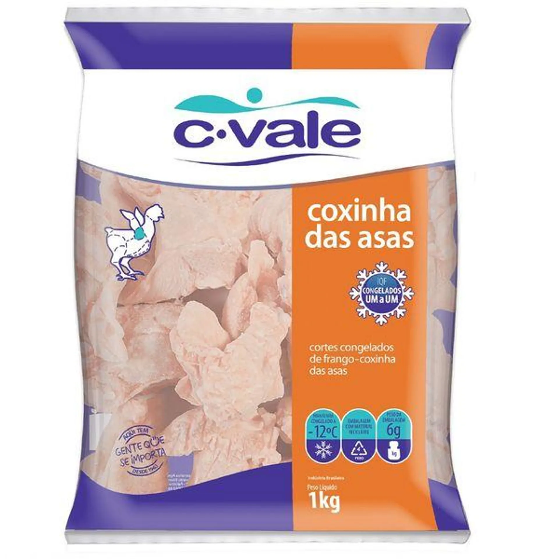 Coxinha da Asa de Frango C-Vale 1kg