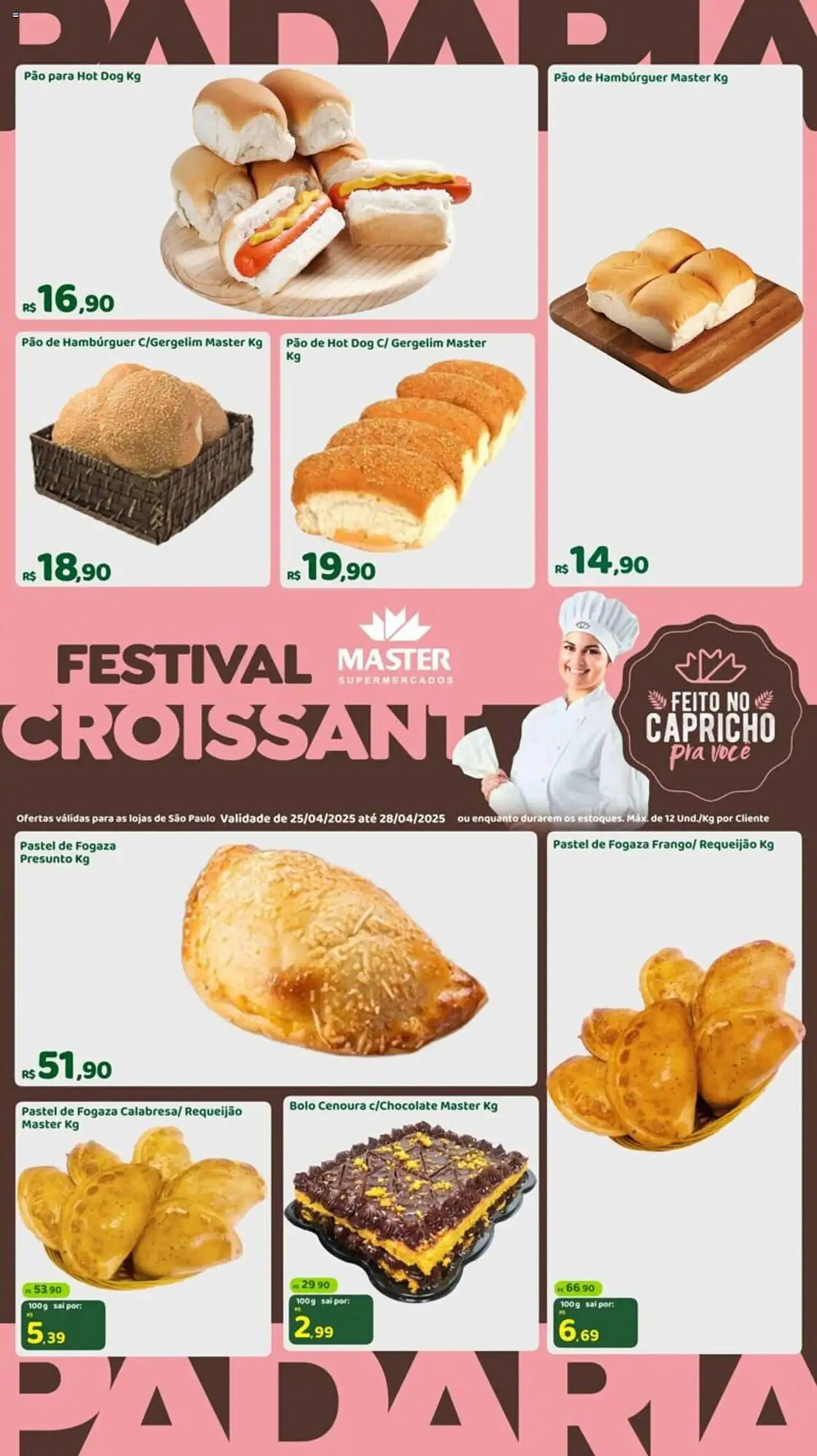 Encarte de Catálogo Master Supermercados 25 de abril até 28 de abril 2025 - Pagina 1
