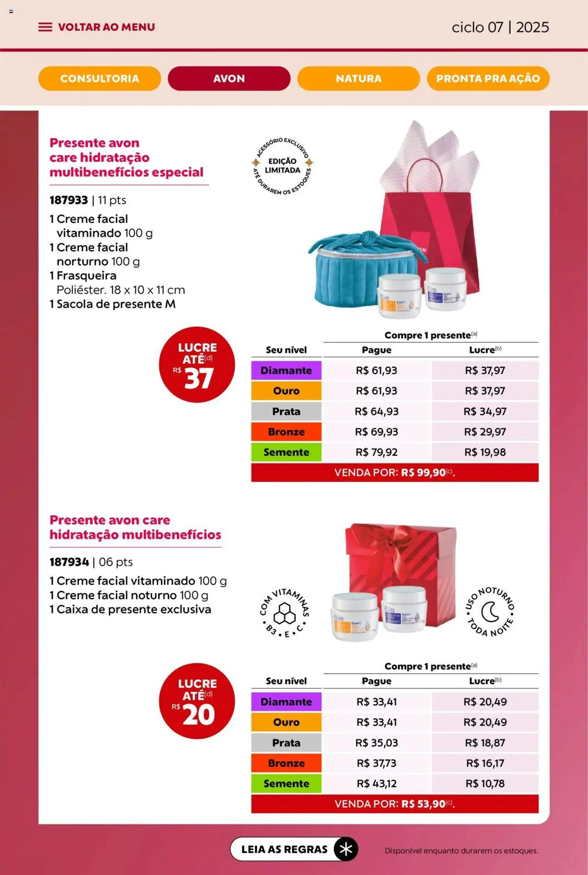 Encarte de Avon - Campanha 07: Minha Consultoria 3 de abril até 1 de maio 2025 - Pagina 13
