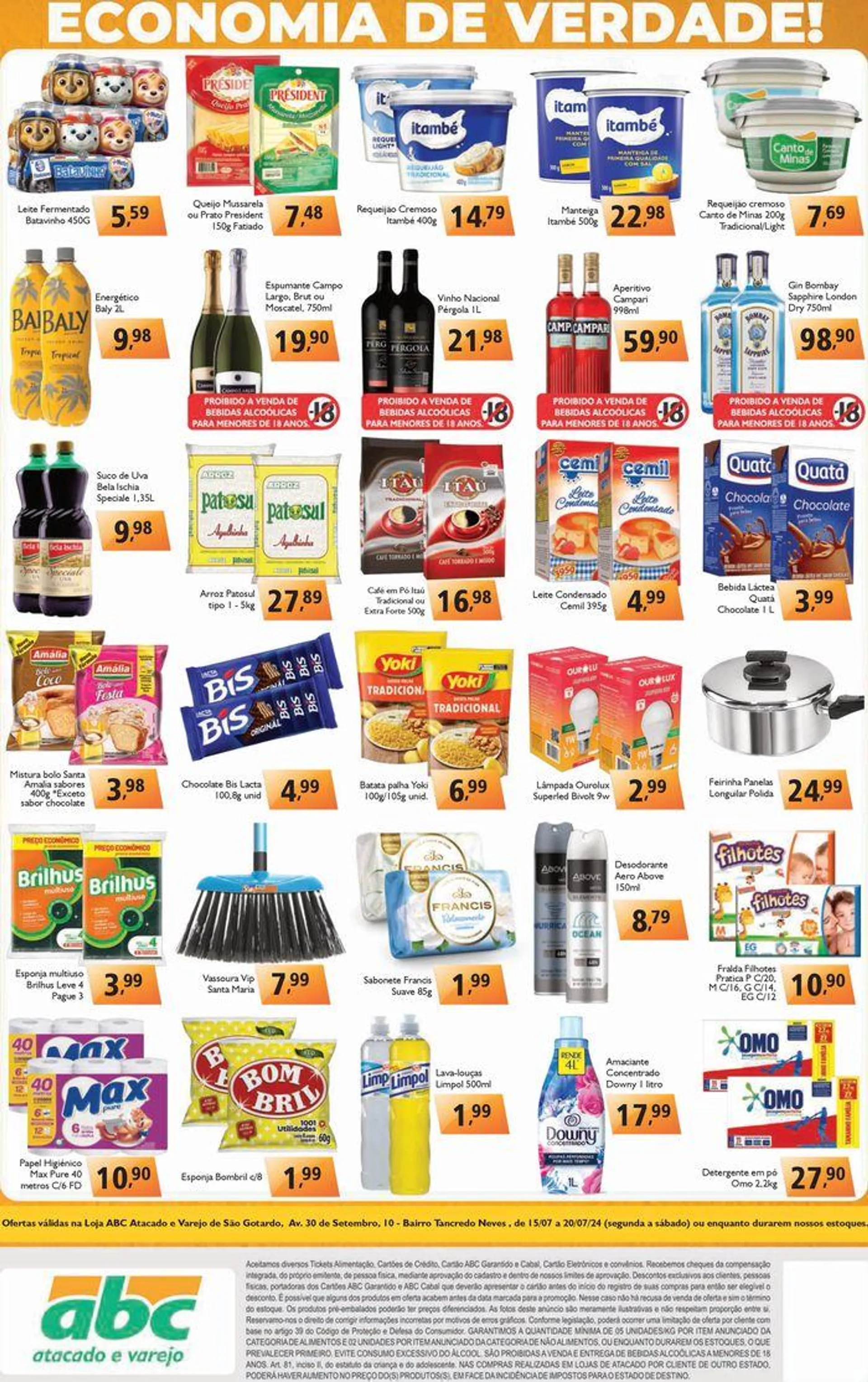 Encarte de Supermercados ABC Oferta Semanal Atacados - São Gotardo 15 de julho até 20 de julho 2024 - Pagina 2