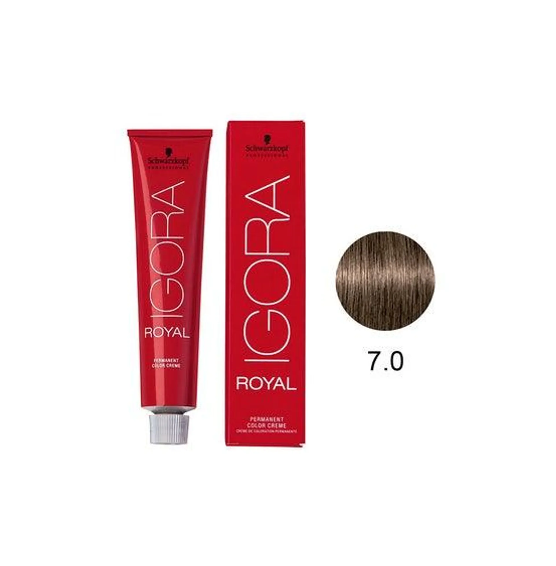 Tintura Schwarzkopf Igora Royal 7.0 Louro Médio Natural