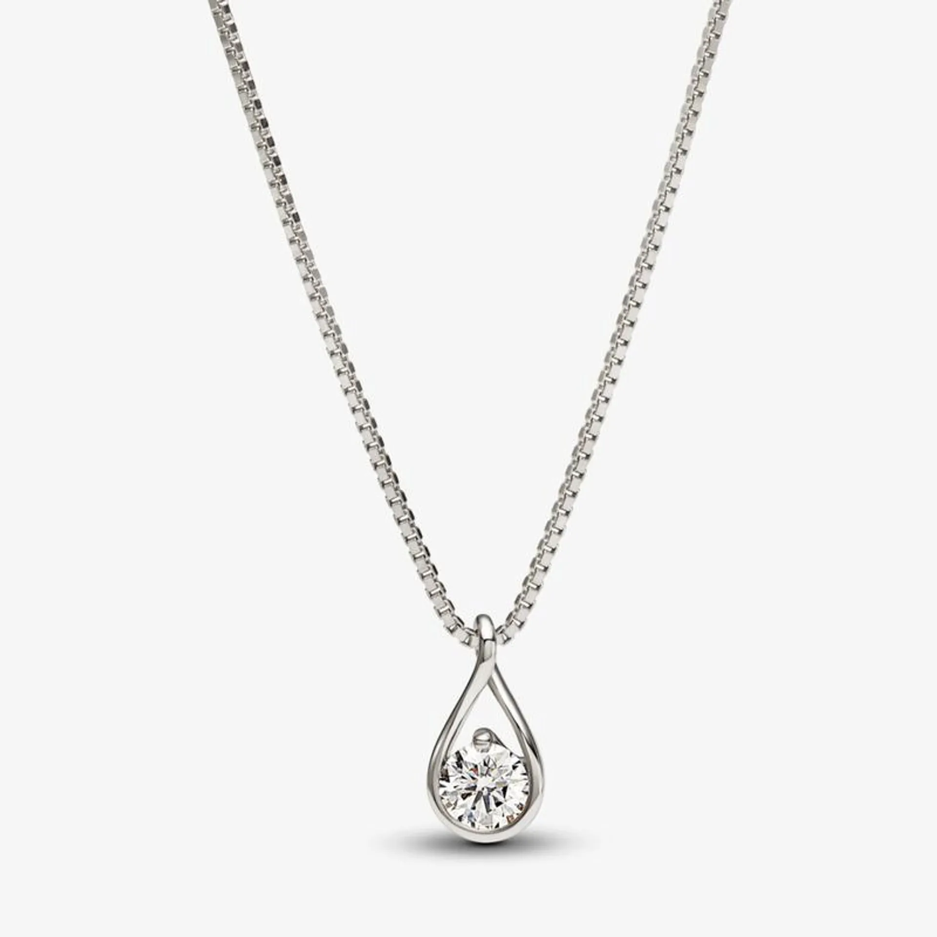 Colar De Diamante 0_50 Quilate Em Ouro Branco 14k_Pandora
