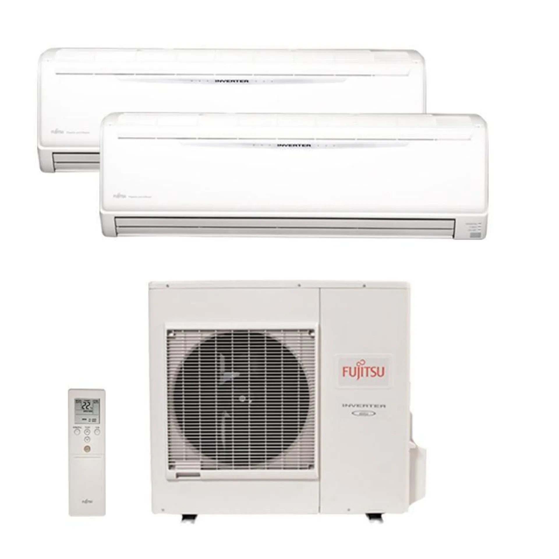 Ar Condicionado Multi Bi Split Inverter Fujitsu 1x18000+1x24000 Btus Quente/Frio 220V 1F AOBG36LBTA4