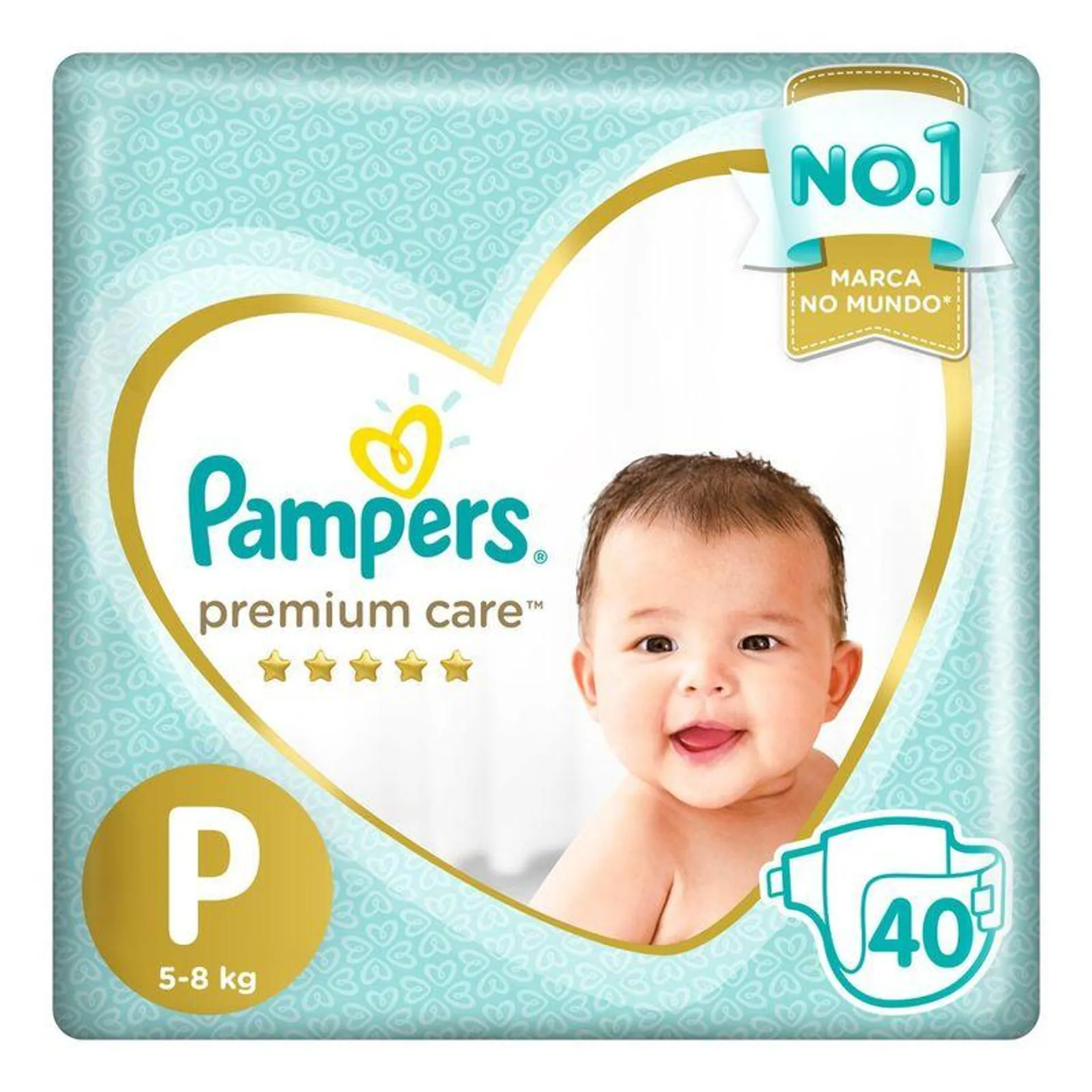 Fralda Pampers Premium Care P - 40 unidades