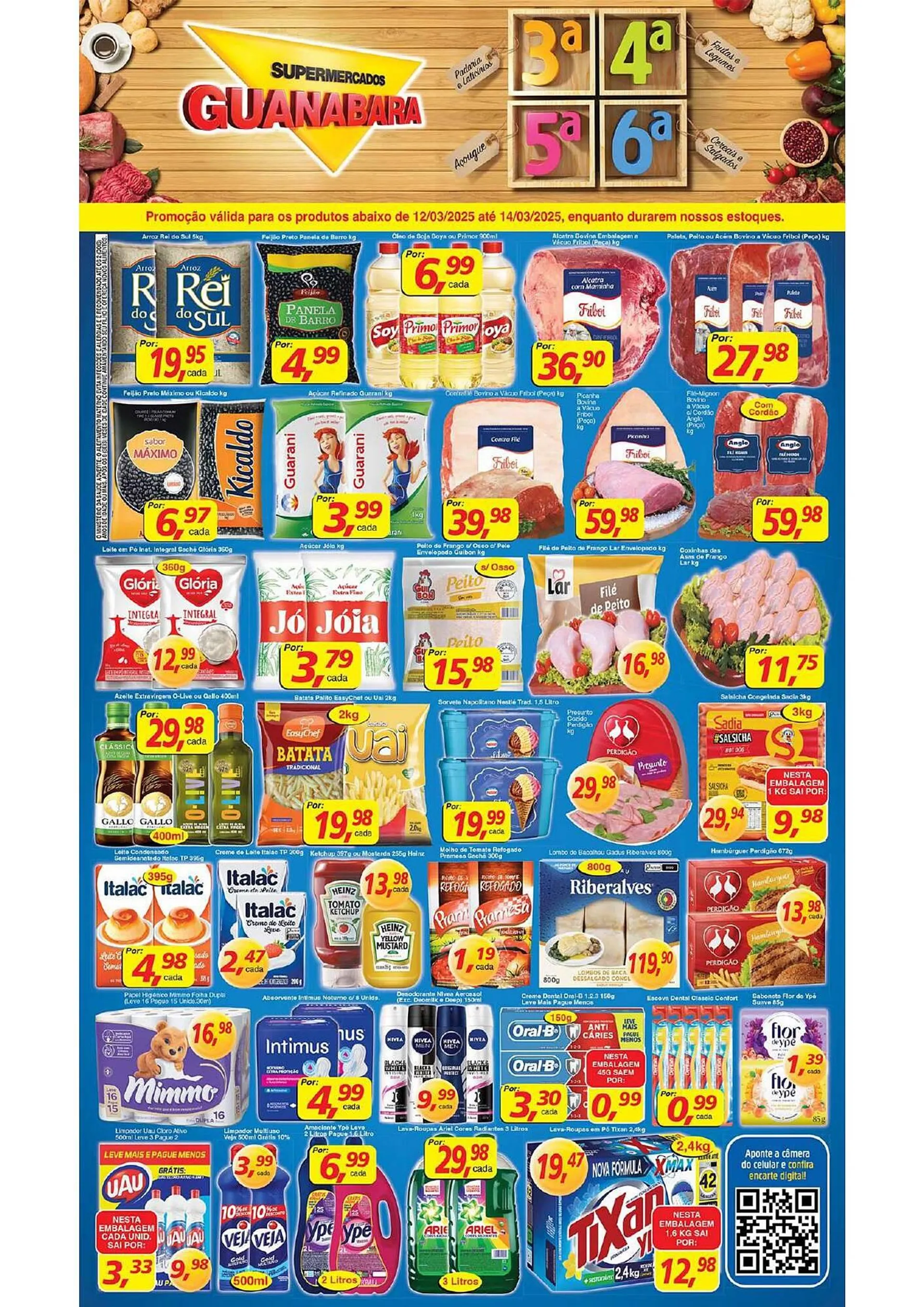 Encarte de Catálogo Supermercados Guanabara 12 de março até 14 de março 2025 - Pagina 1