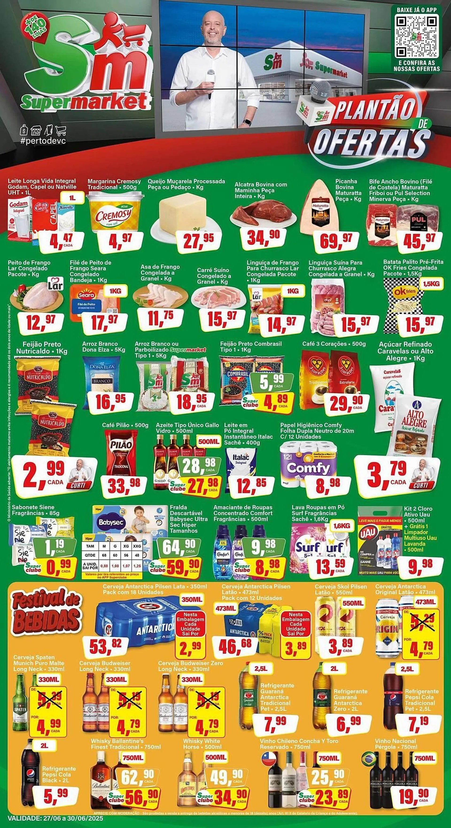 Encarte de Catálogo Rede Supermarket 27 de junho até 30 de junho 2025 - Pagina 1