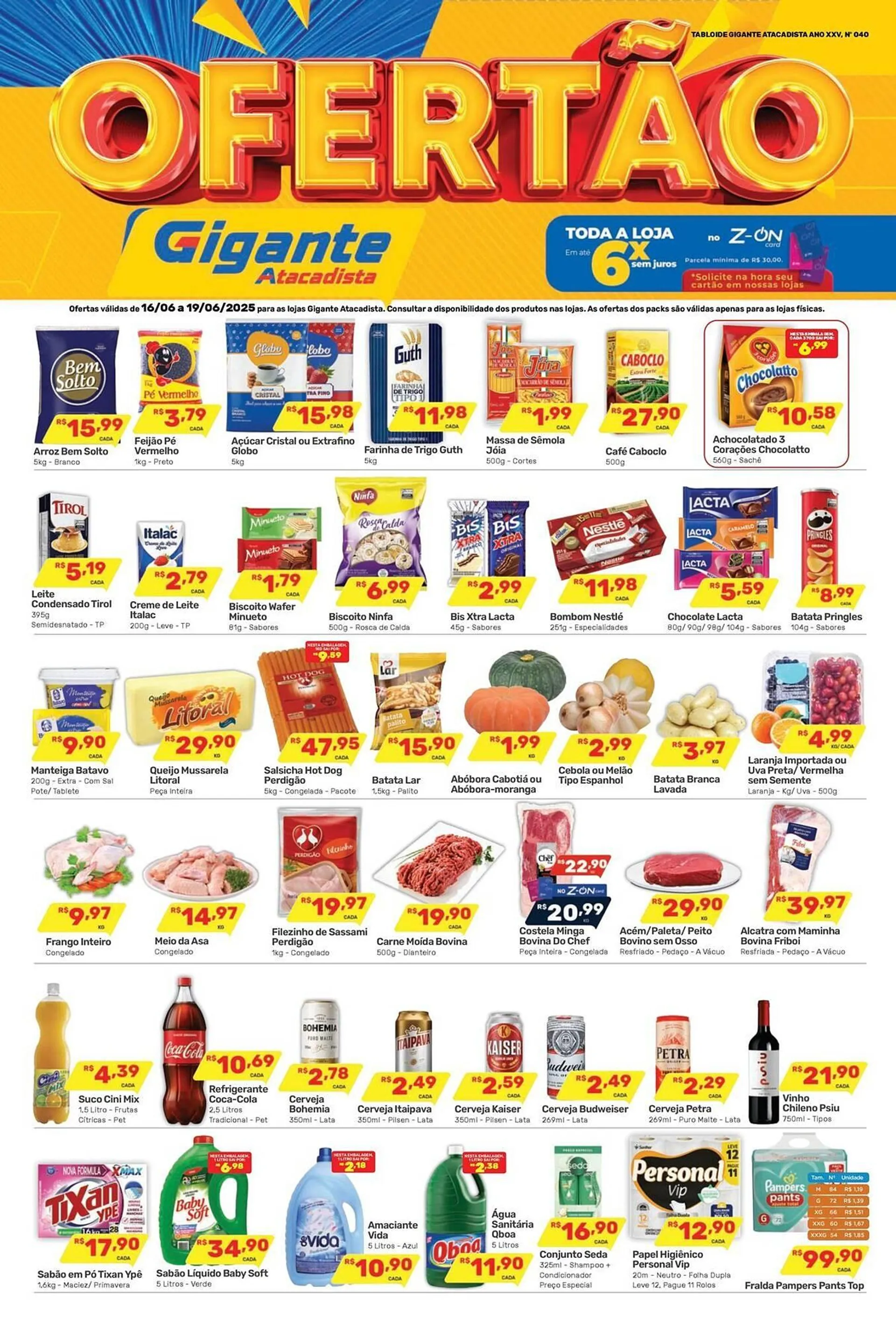 Encarte de Catálogo Gigante Atacadista 16 de junho até 19 de junho 2025 - Pagina 1