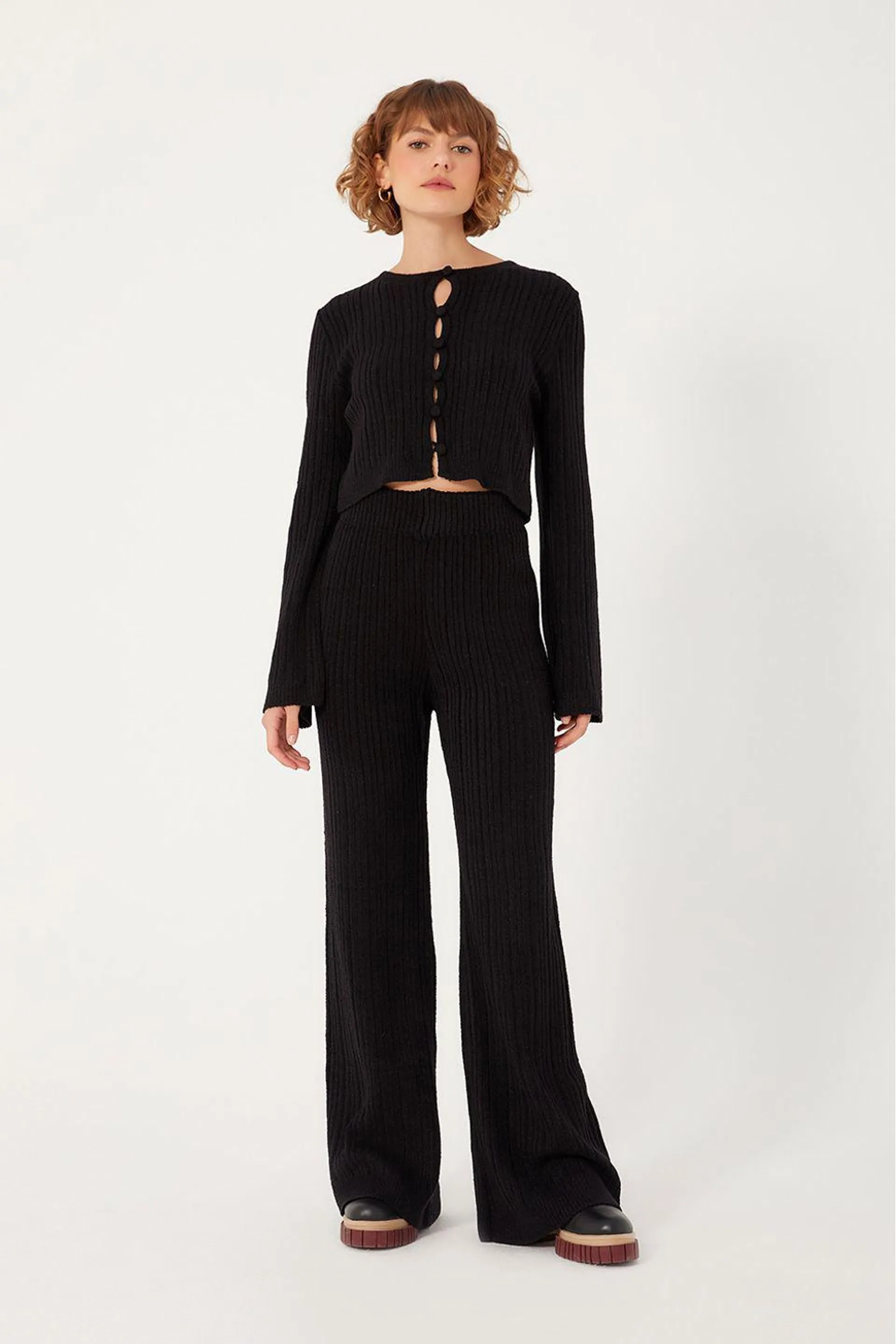 Calça Tricot Flare