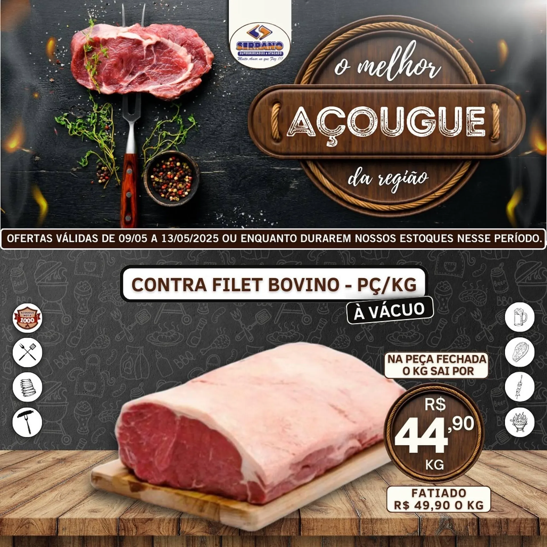 Encarte de Catálogo Serrano Supermercado 10 de maio até 13 de maio 2025 - Pagina 1