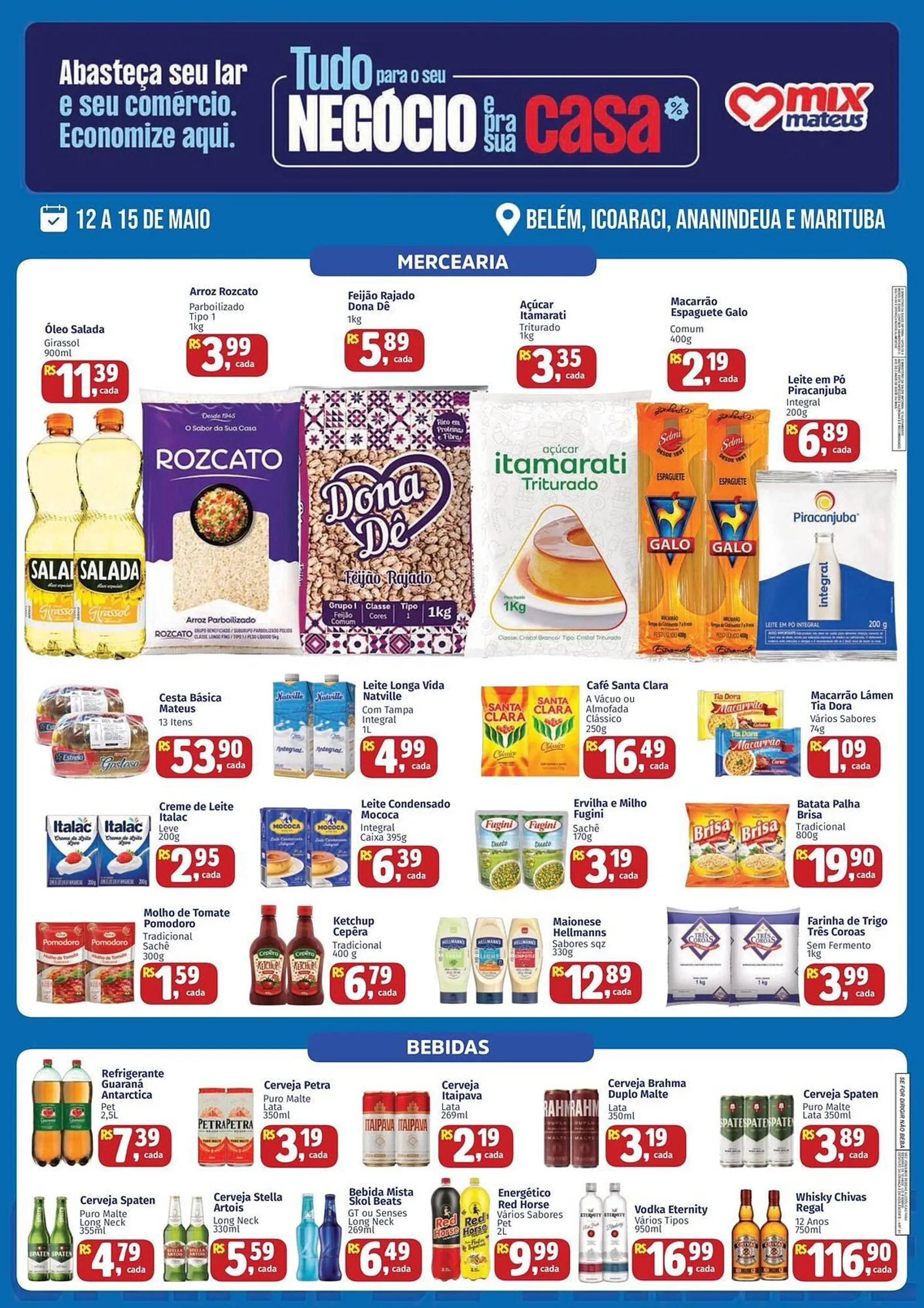 Encarte de Catálogo Supermercados Mateus 13 de maio até 15 de maio 2025 - Pagina 1
