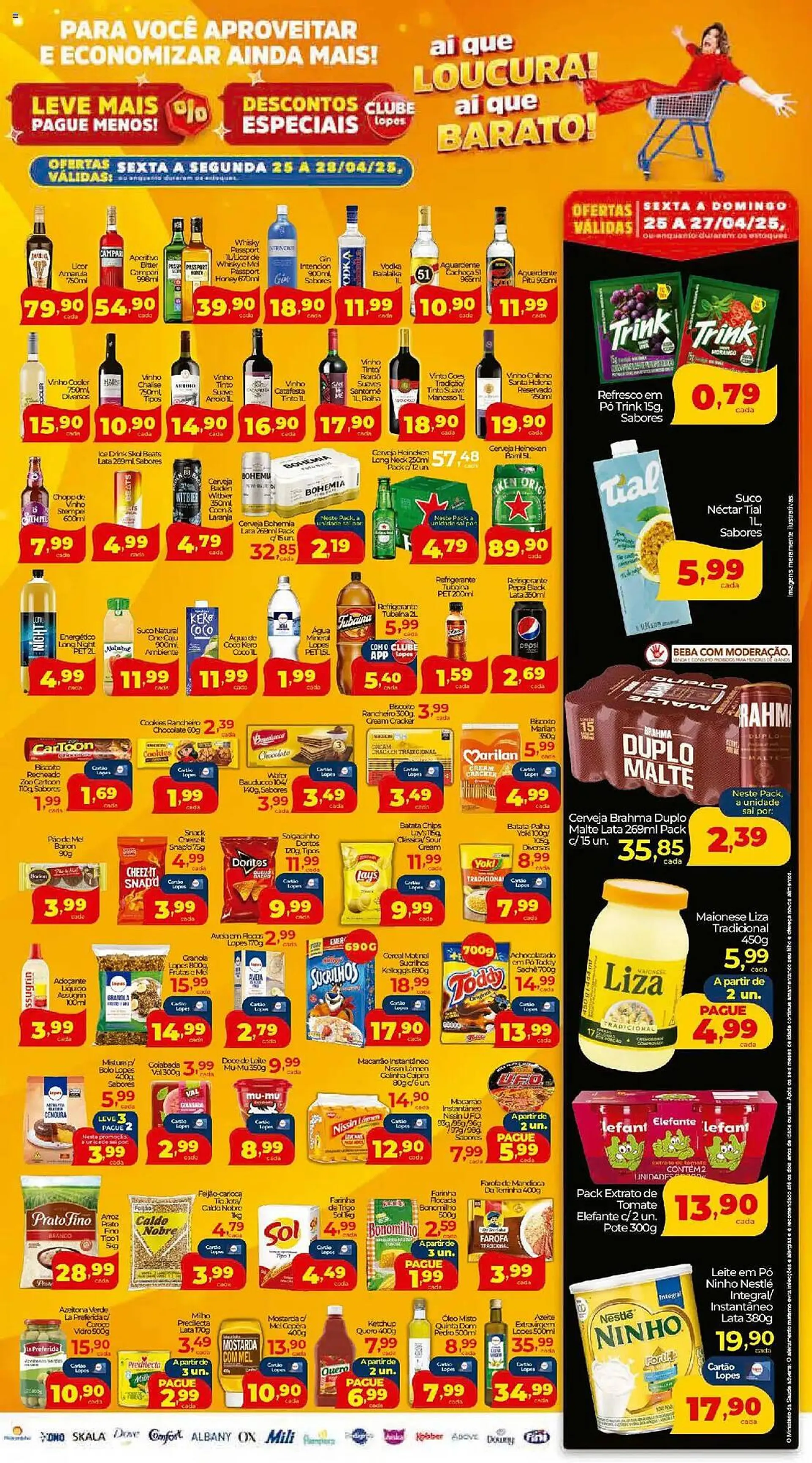 Encarte de Catálogo Lopes Supermercados 25 de abril até 28 de abril 2025 - Pagina 3