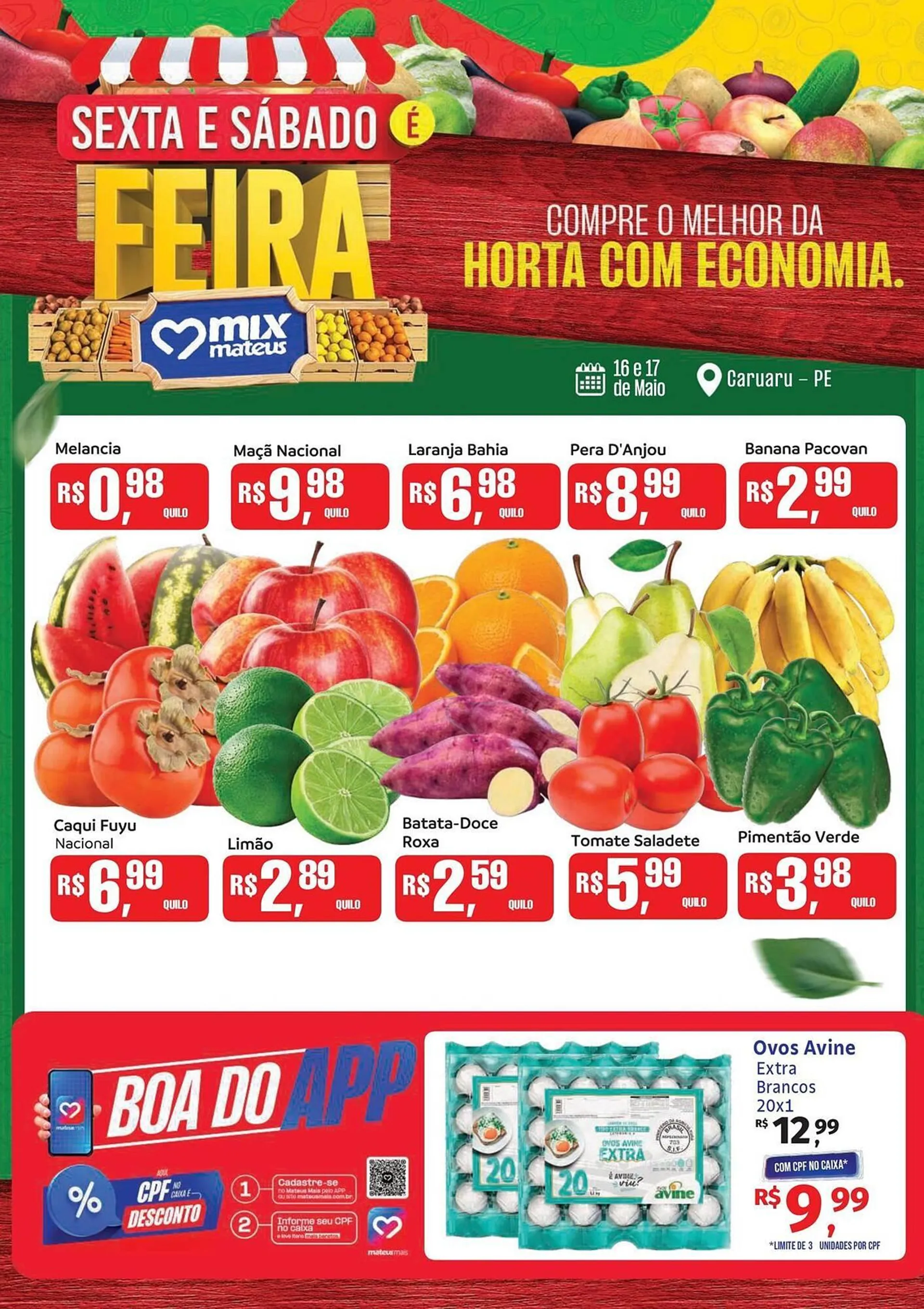 Encarte de Catálogo Supermercados Mateus 16 de maio até 17 de maio 2025 - Pagina 1