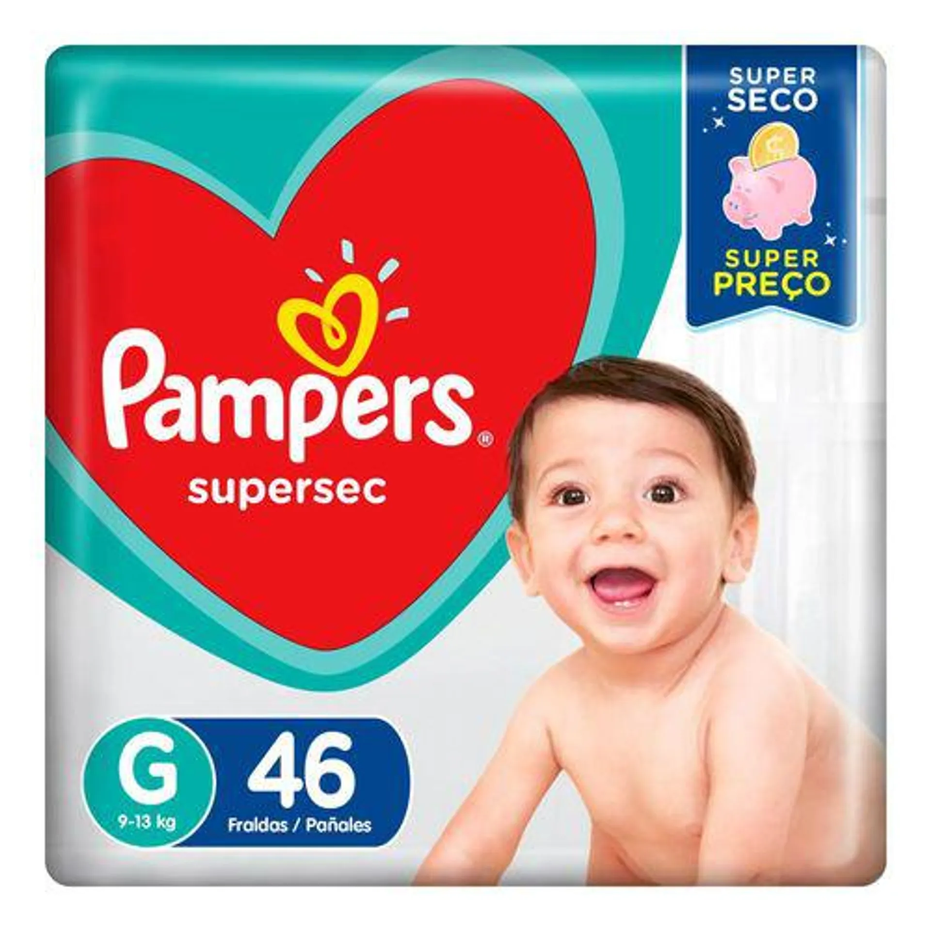 Fralda Pampers Supersec G – 46 unidades