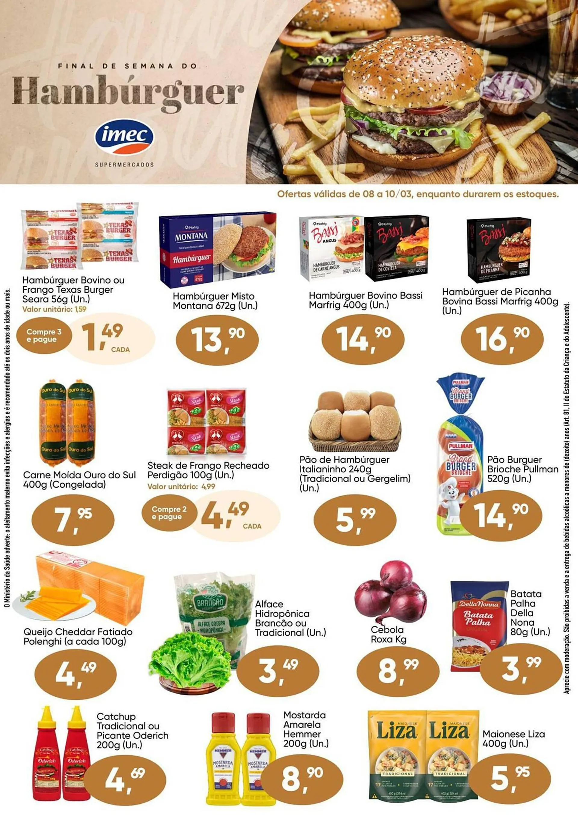 Encarte de Catálogo Imec Supermercados 8 de março até 10 de março 2024 - Pagina 1