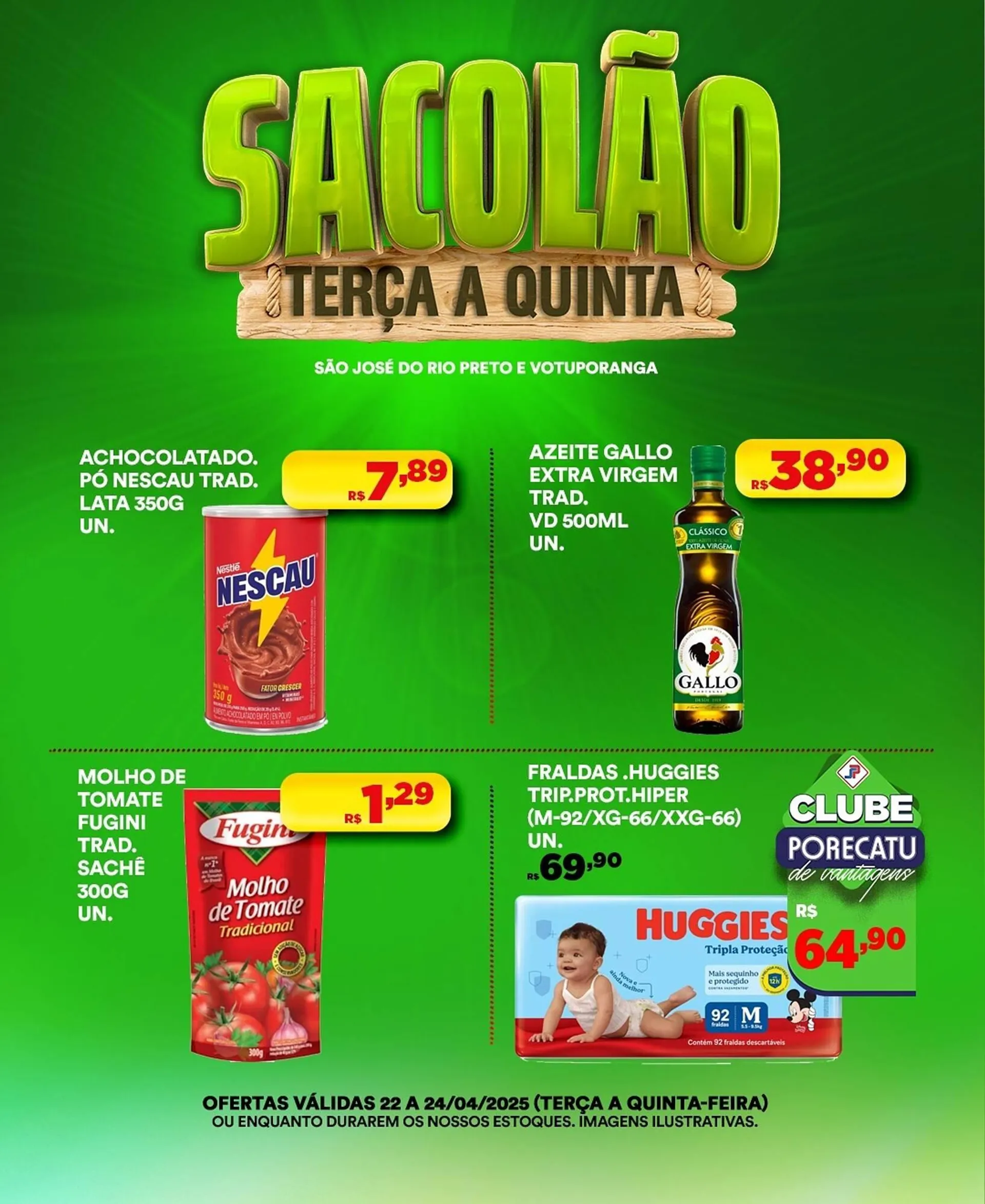 Encarte de Catálogo Supermercado Porecatu 21 de abril até 24 de abril 2025 - Pagina 2