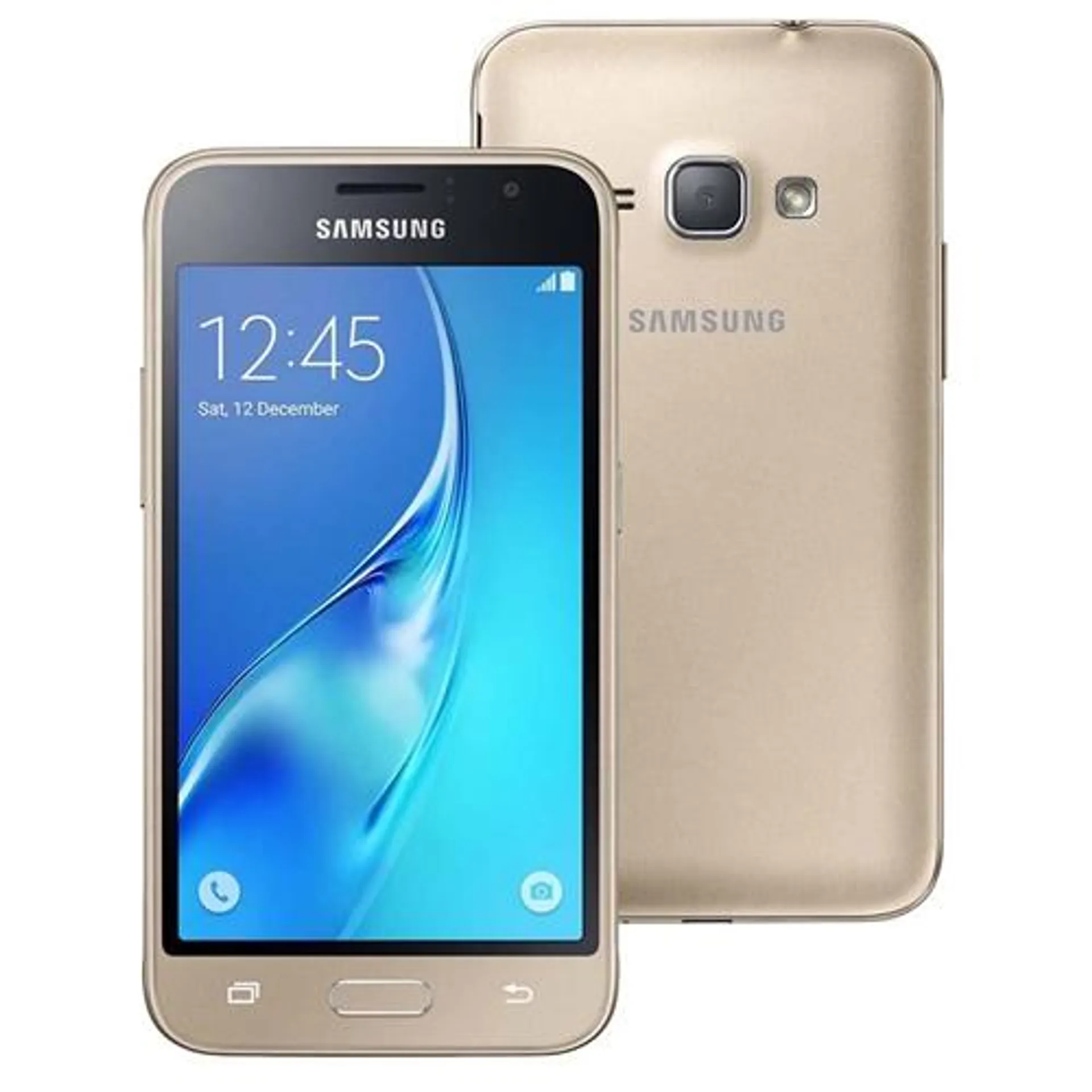 Smartphone Samsung Galaxy J1 2016 Duos com Dual chip, Tela 4.5", 3G, Câm.de 5MP e Frontal de 2MP, Android 5.1 e Processador Quad Core 1.2 GHz