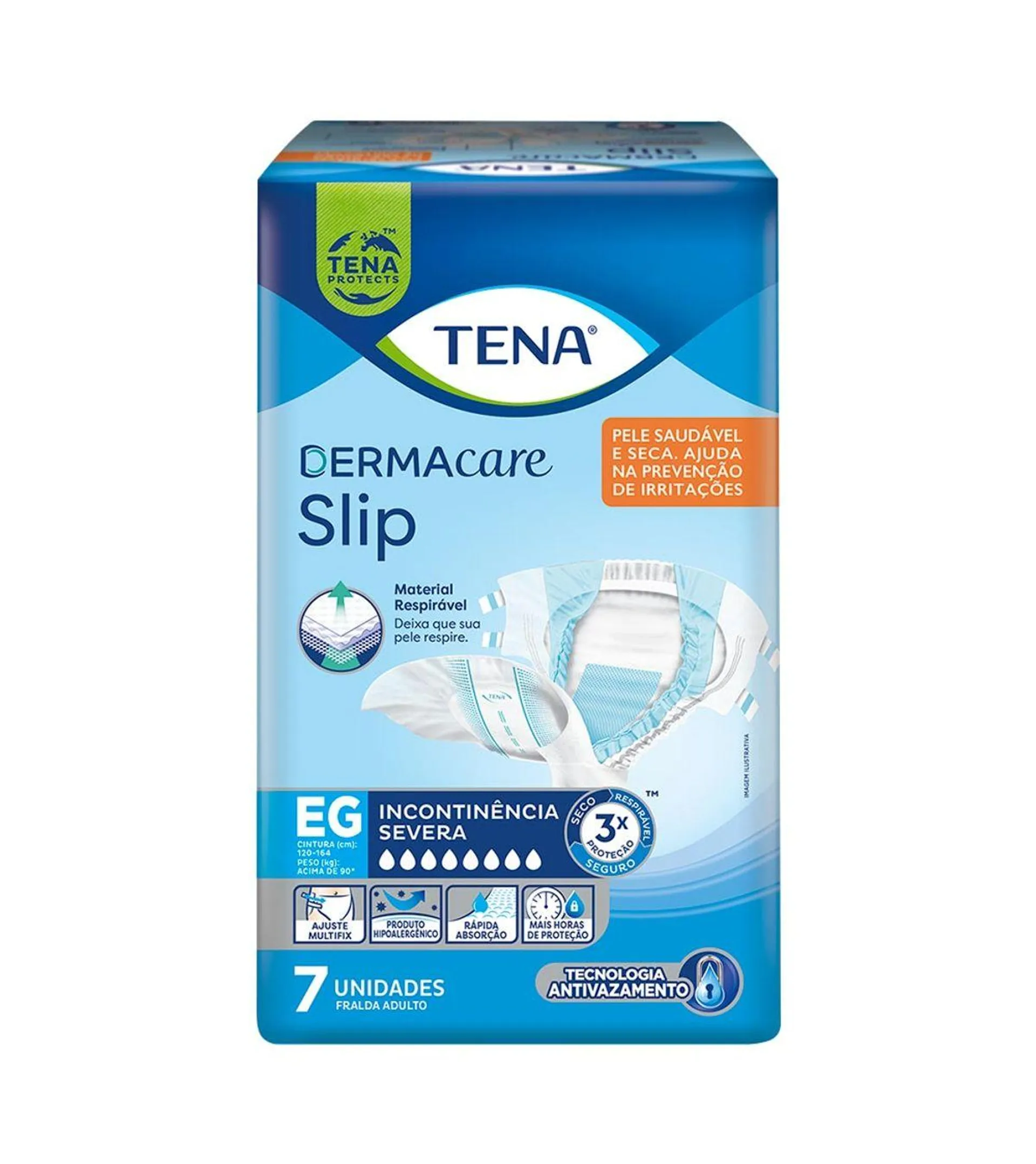 Fralda Tena Dermacare Slip Geriatrica Com 7 Eg Severa