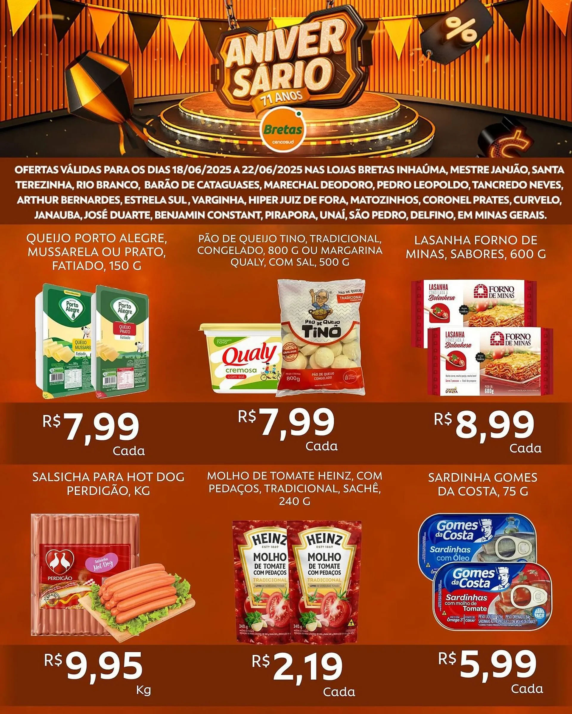 Encarte de Catálogo Supermercados Bretas 17 de junho até 22 de junho 2025 - Pagina 1
