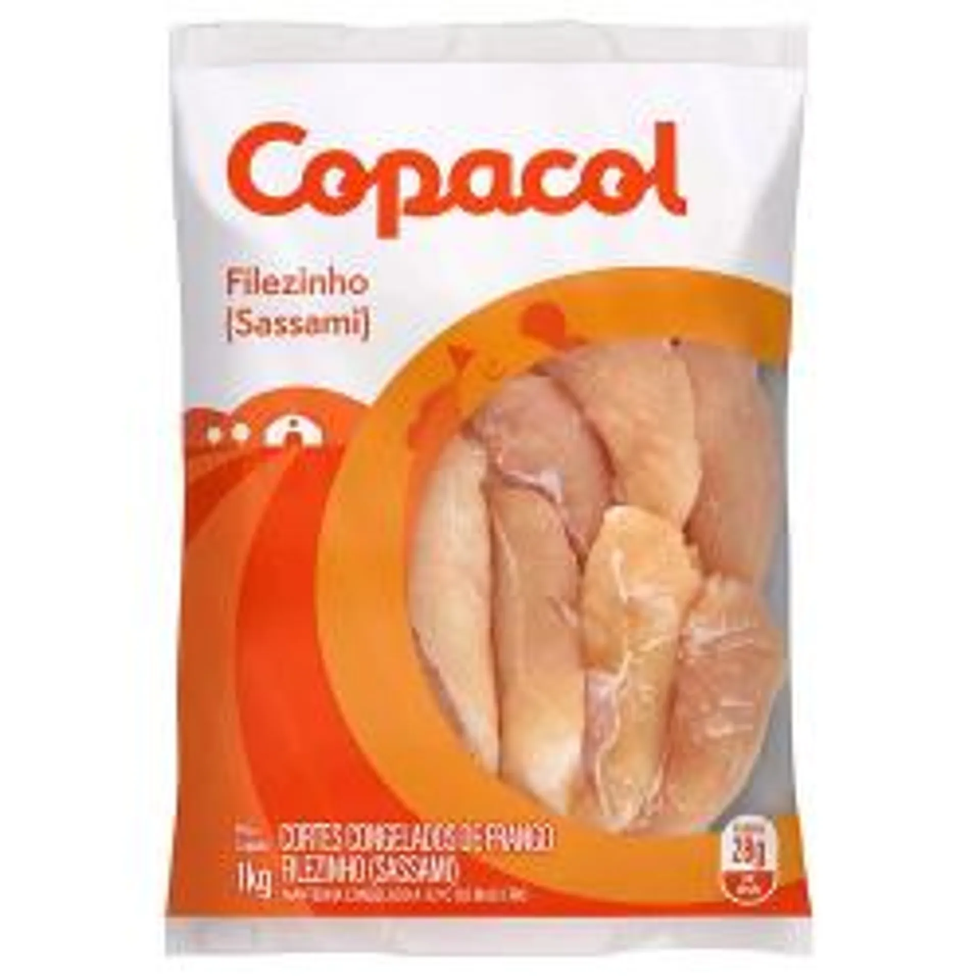 Filezinho Frango Copacol Pacote 1kg Sassami