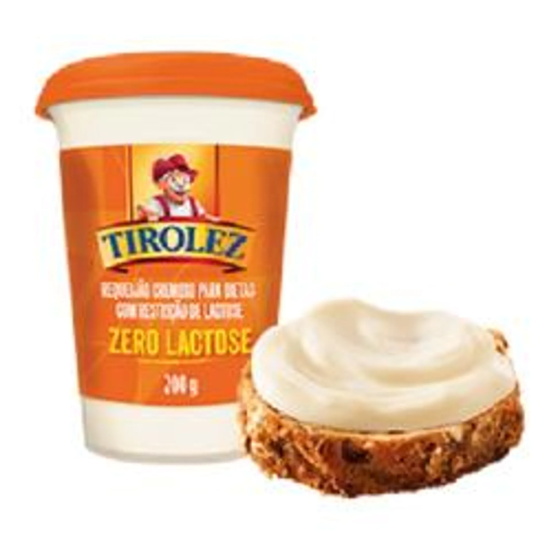 Requeijao Tirolez Cremoso Zero Lactose Light 200g