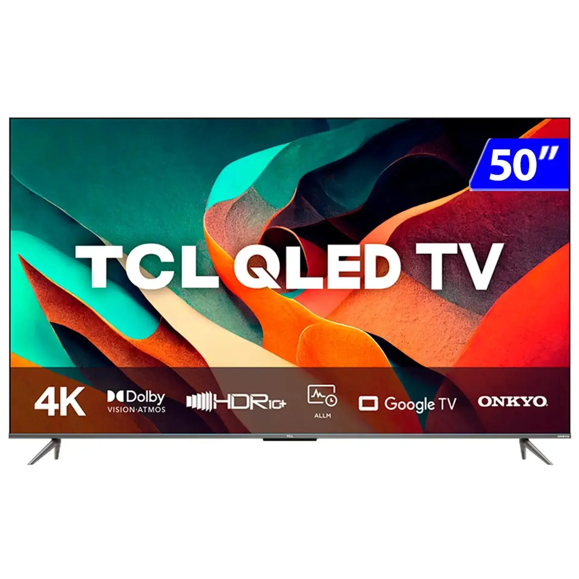 Smart TV TCL QLED 50" 4K Wi-Fi Google TV com Comando de Voz 50C635