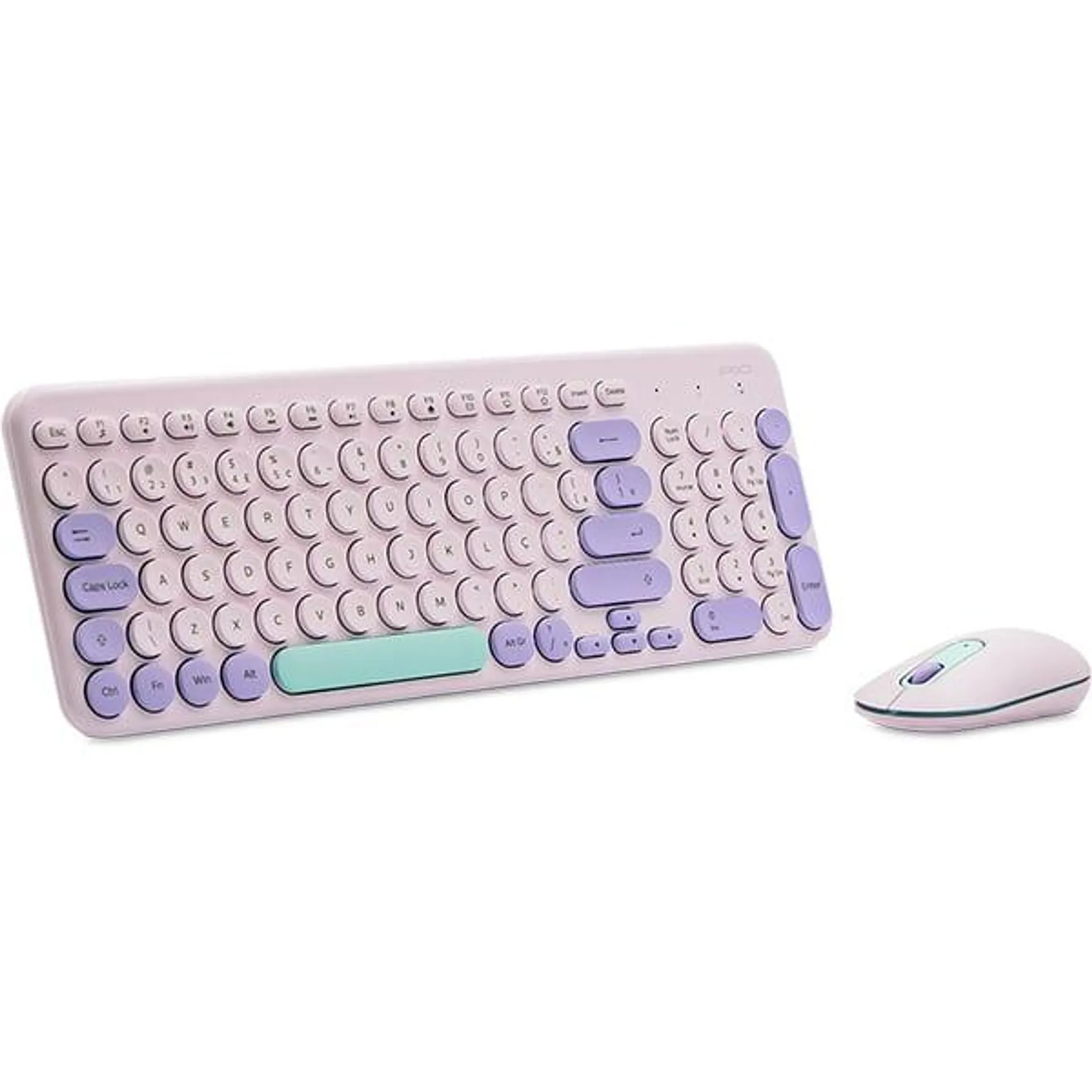Kit Teclado e Mouse sem Fio, Wireless, Padrão ABNT2, Lilás, KMW278L, Ergo - CX 1 UN