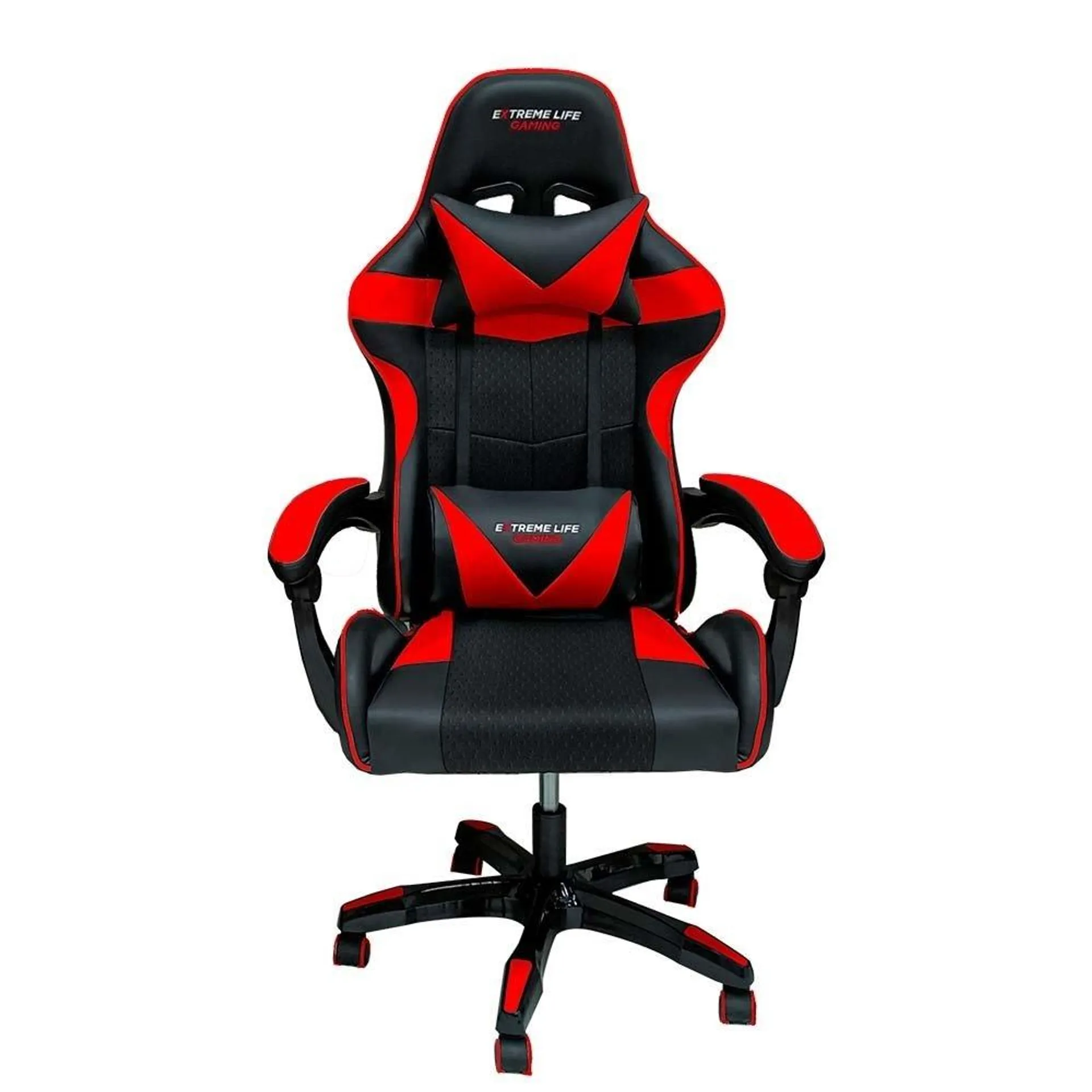 Cadeira Gamer Drakon ELG com Apoio Cervical e Lombar Apoio para o Braço Almofadado Articulado CH31RD Preto/Vermelho