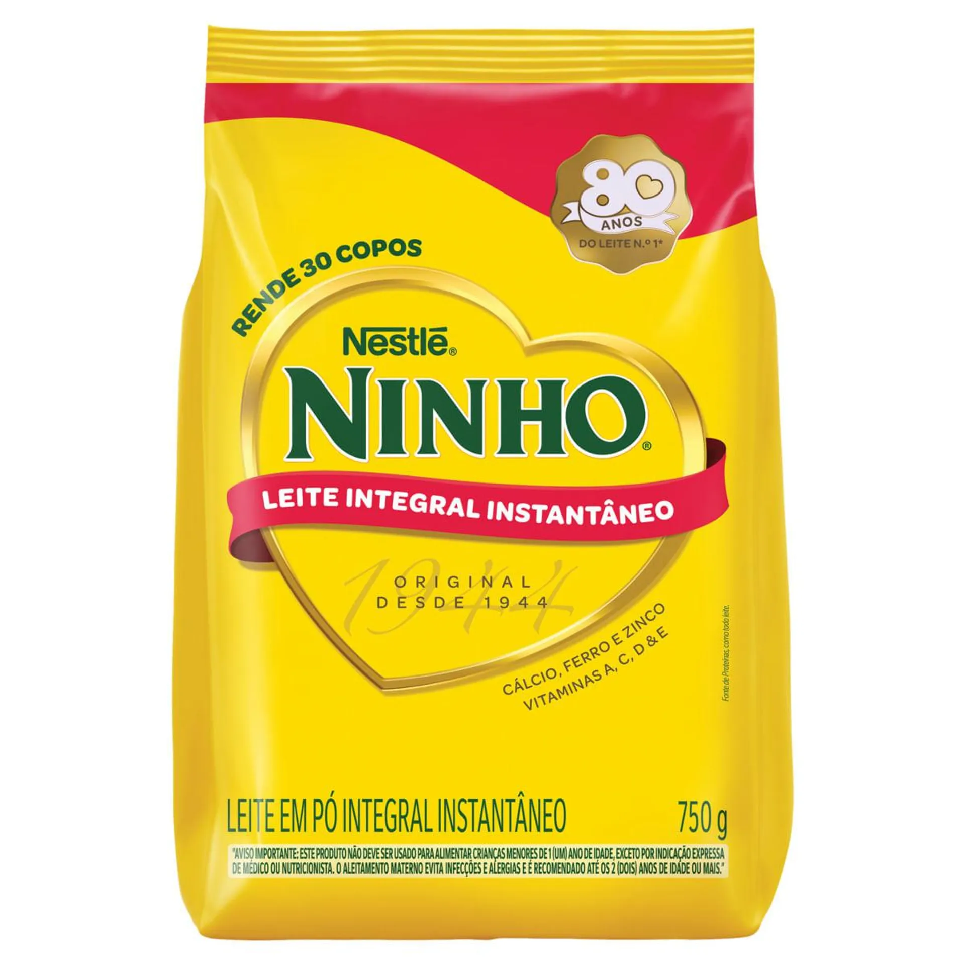 Leite em Pó Ninho Integral Instantâneo Pacote 750g