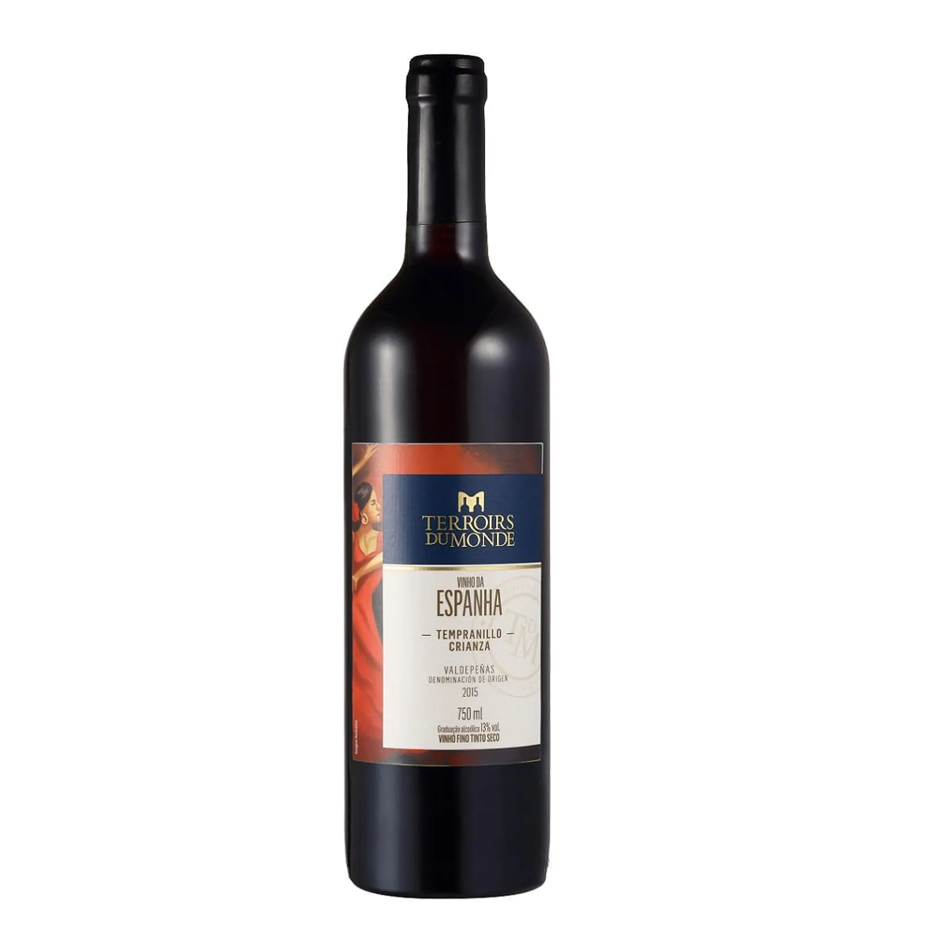 Vinho Tinto Seco Terroirs Du Monde Crianza 2016 750ml