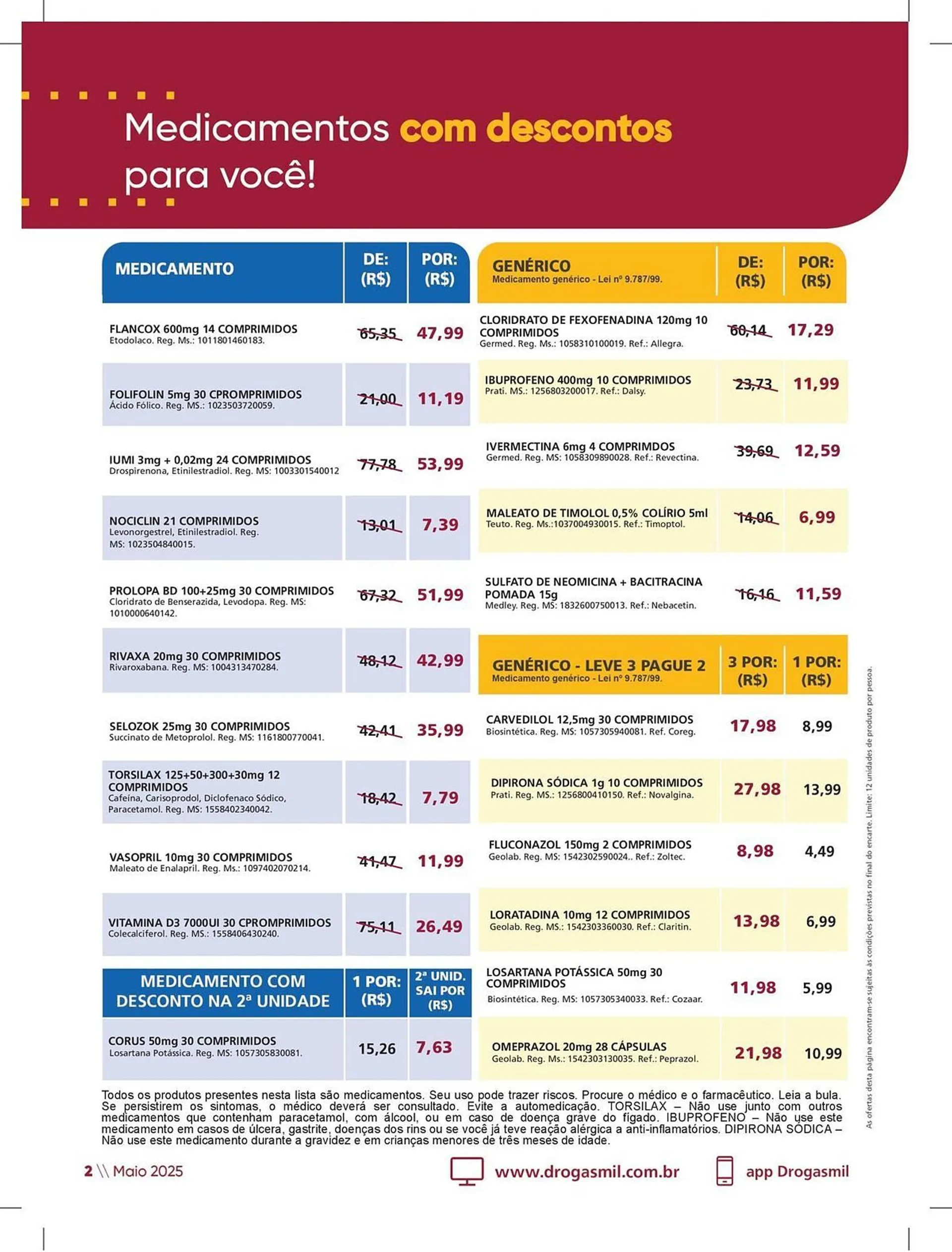 Encarte de Catálogo Drogasmil 5 de maio até 1 de junho 2025 - Pagina 2