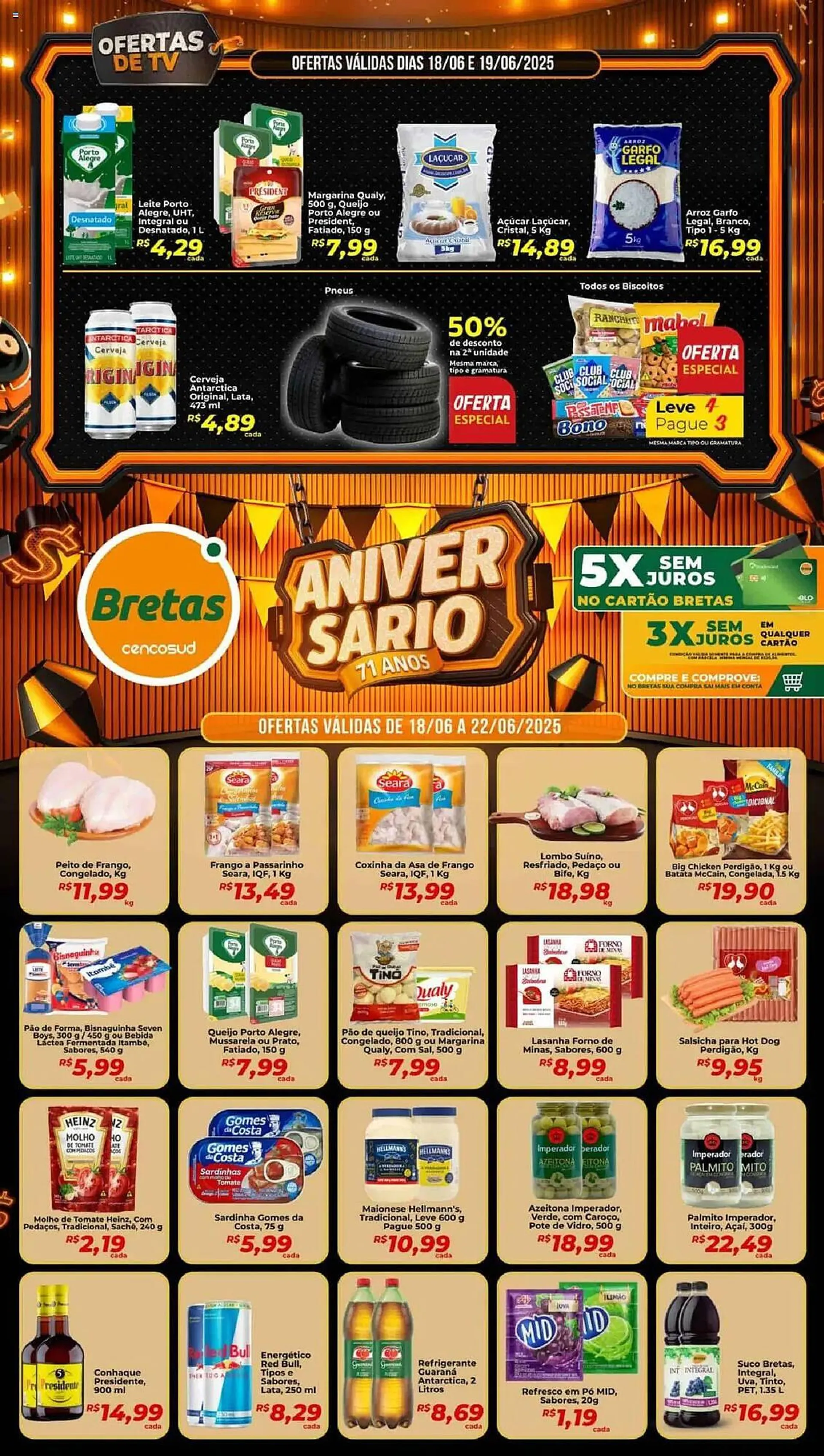 Encarte de Catálogo Supermercados Bretas 17 de junho até 23 de junho 2025 - Pagina 1