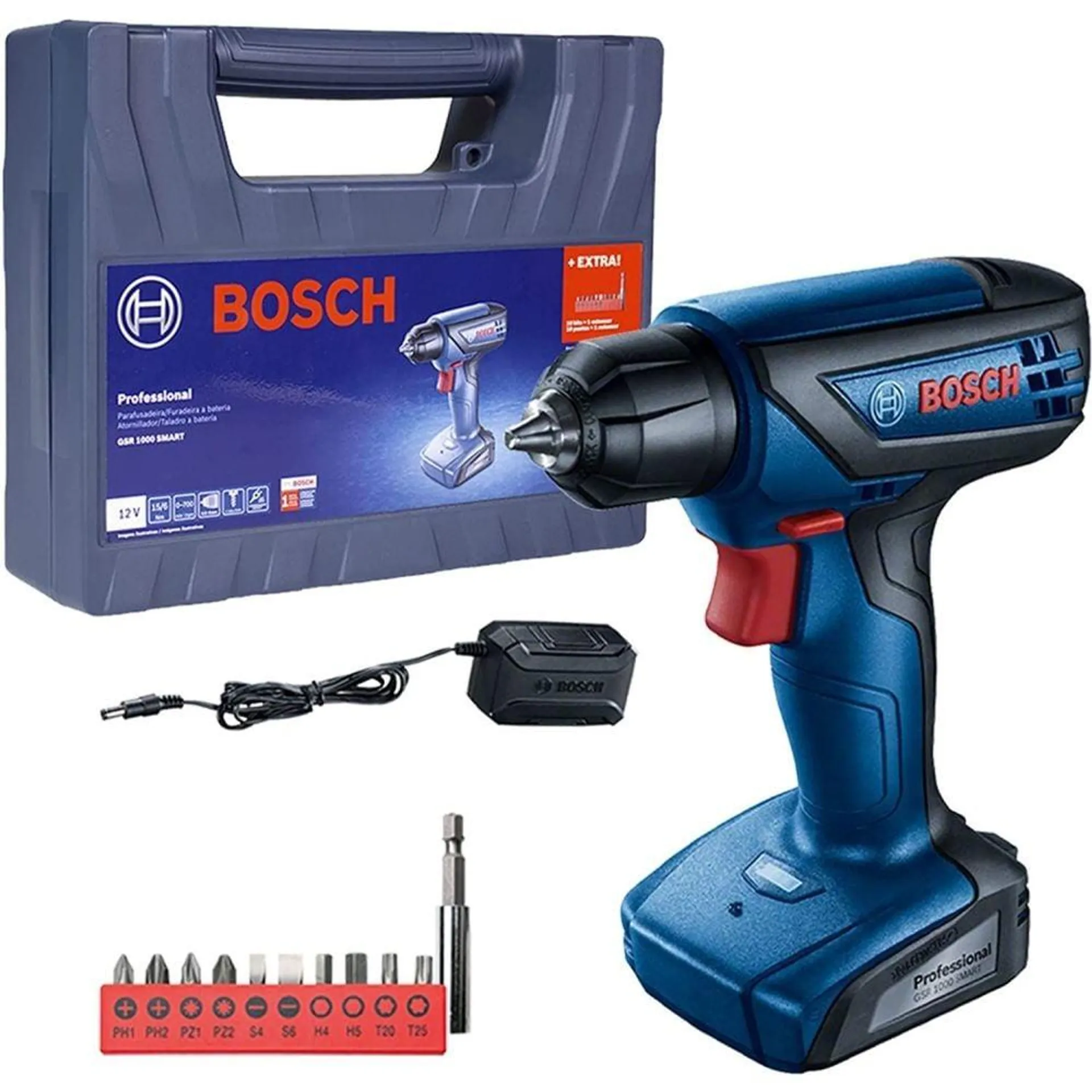 Parafusadeira E Furadeira A Bateria Gsr 1000 Smart Bosch - Bivolt