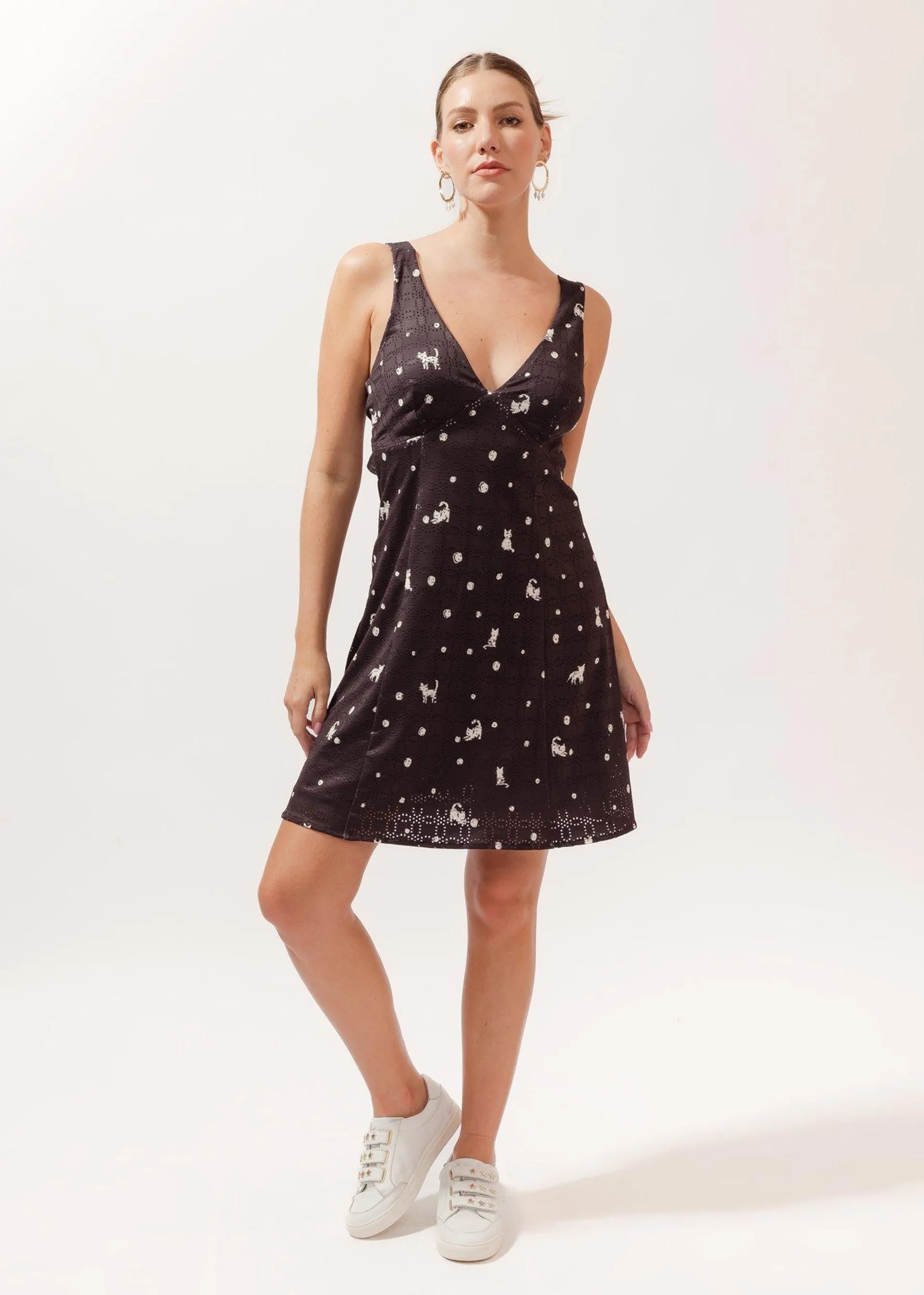Vestido Curto Felino Bola I