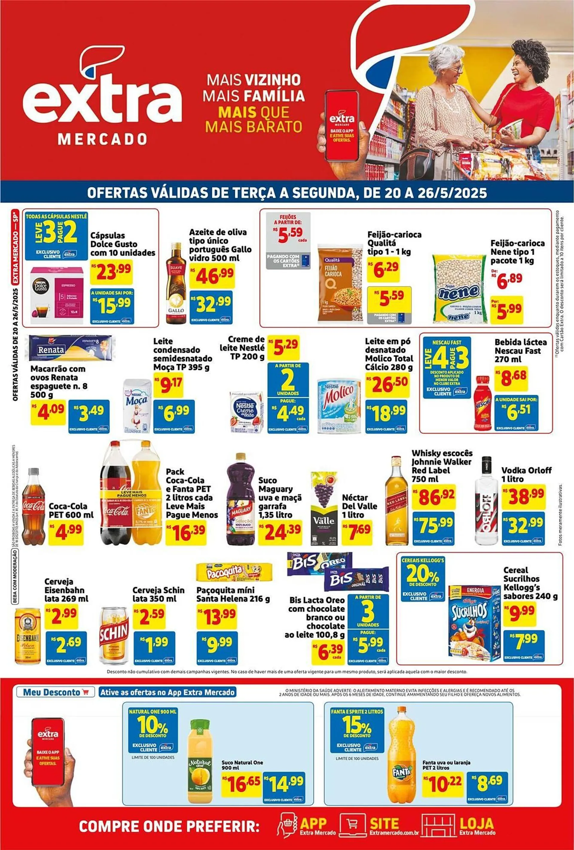 Encarte de Catálogo Mercado Extra 20 de maio até 26 de maio 2025 - Pagina 1