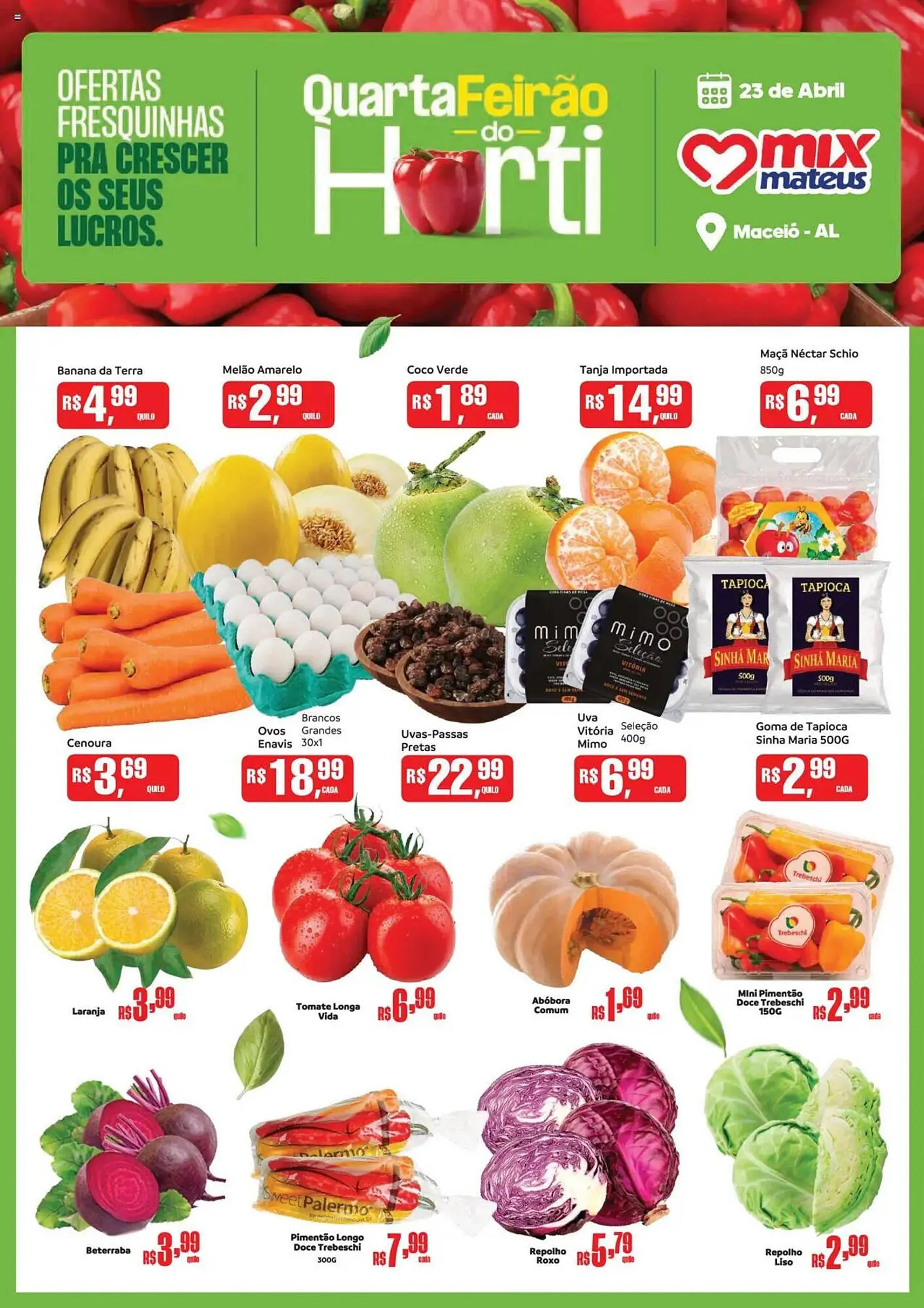 Encarte de Catálogo Supermercados Mateus 23 de abril até 23 de abril 2025 - Pagina 1