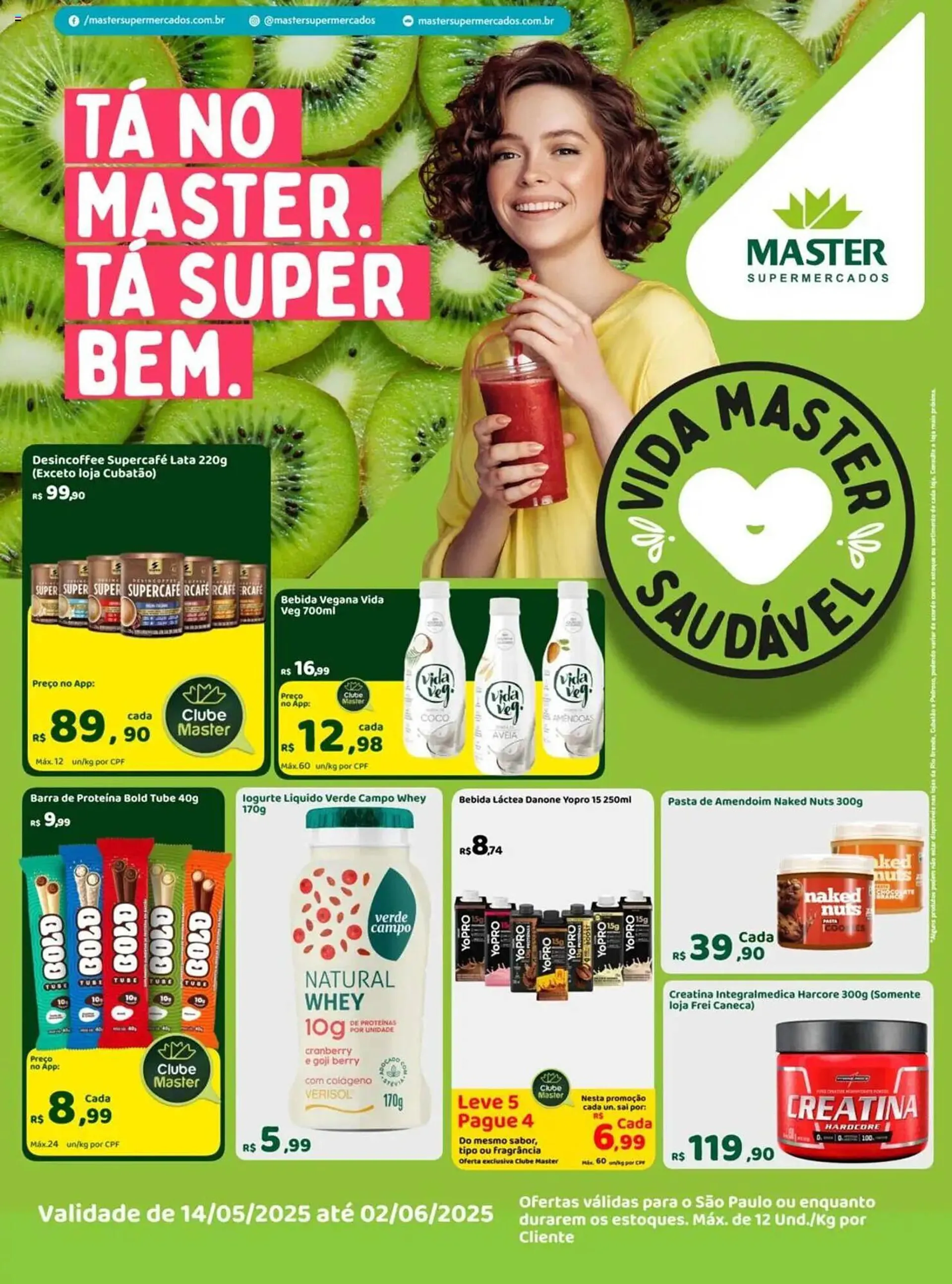 Encarte de Catálogo Master Supermercados 14 de maio até 3 de junho 2025 - Pagina 1
