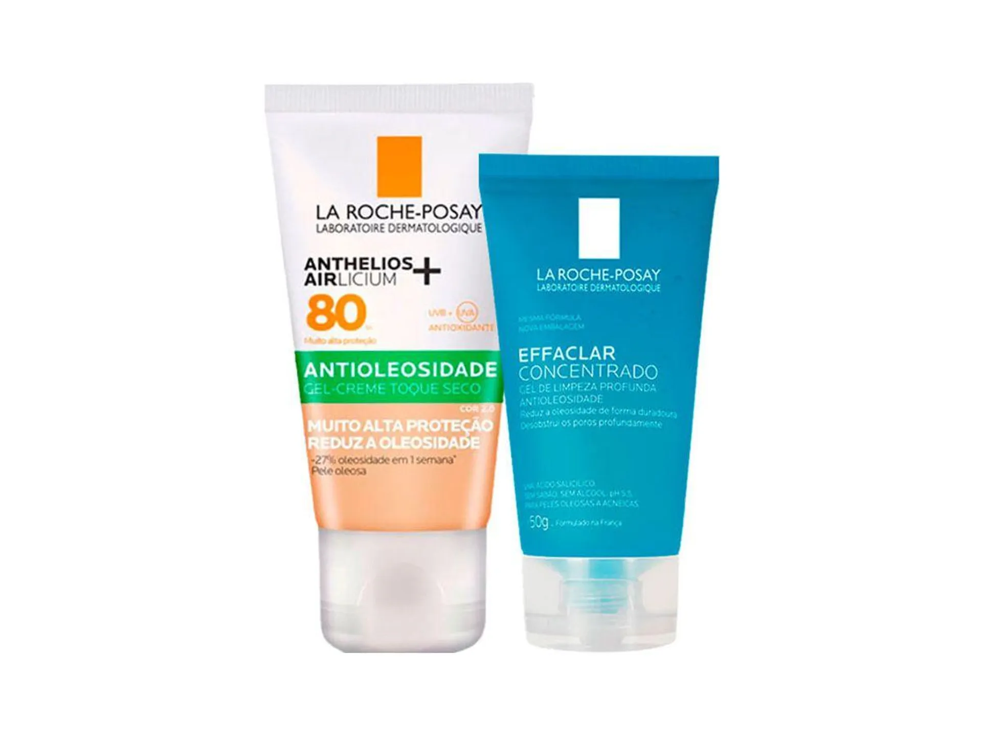 Kit La Roche-Posay Antioleosidade Protetor Solar Anthelios Airlicium FPS80 + Gel Concentrado Effaclar 50g