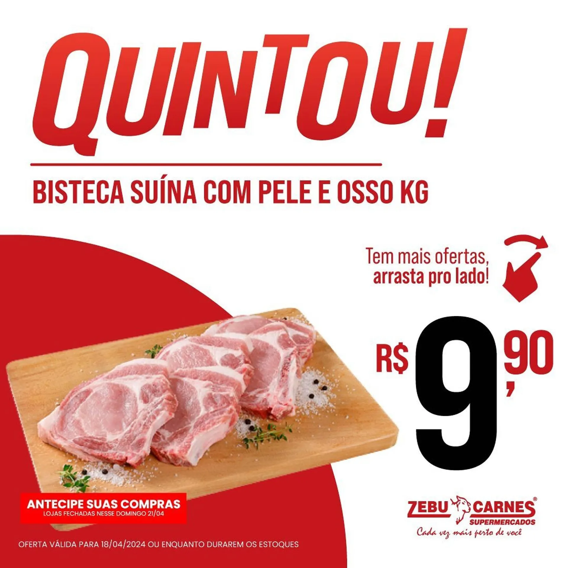 Encarte de Catálogo Zebu Carnes Supermercados 17 de abril até 18 de abril 2024 - Pagina 1
