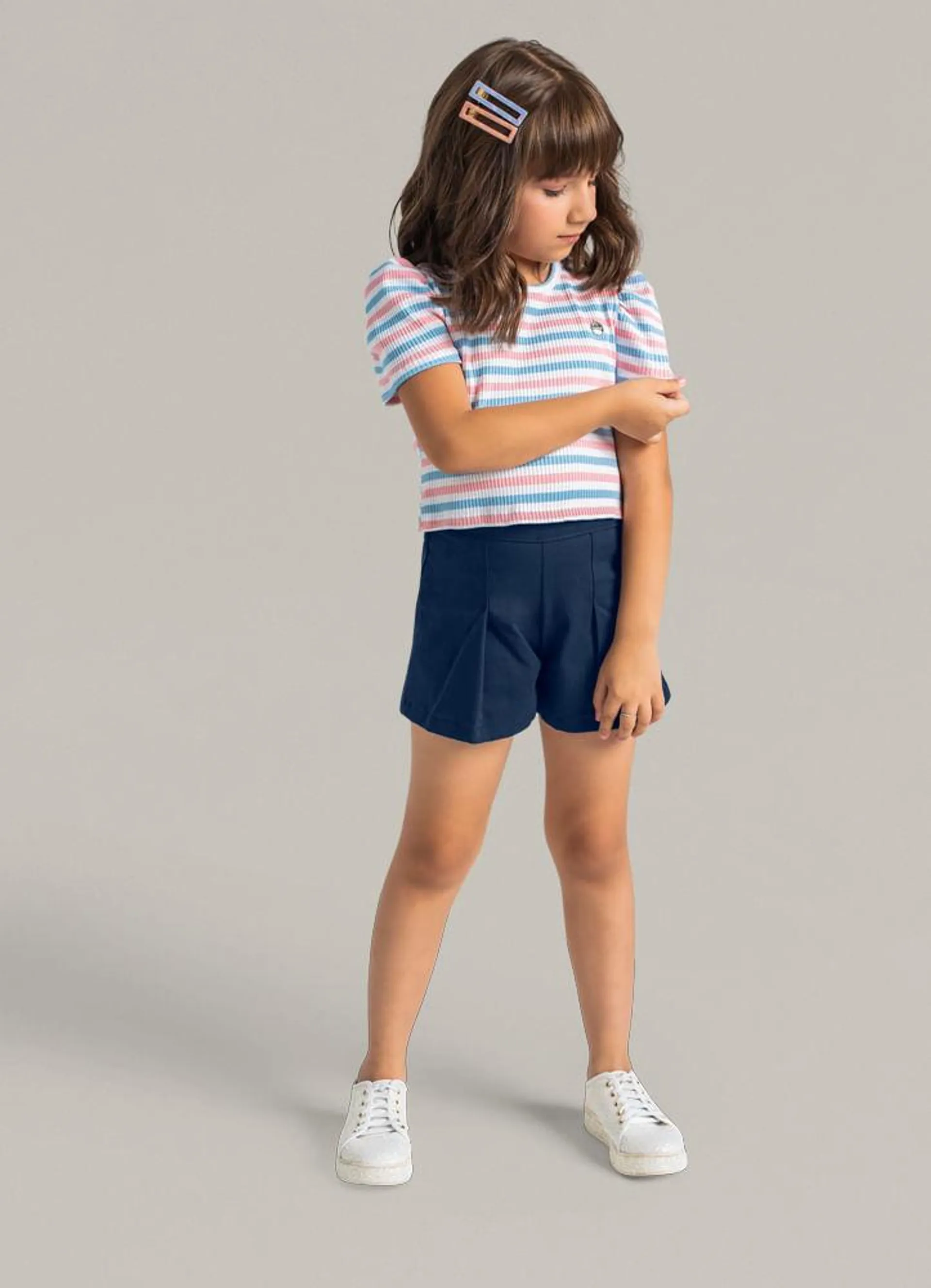 Shorts de sarja infantil menina Mundi.